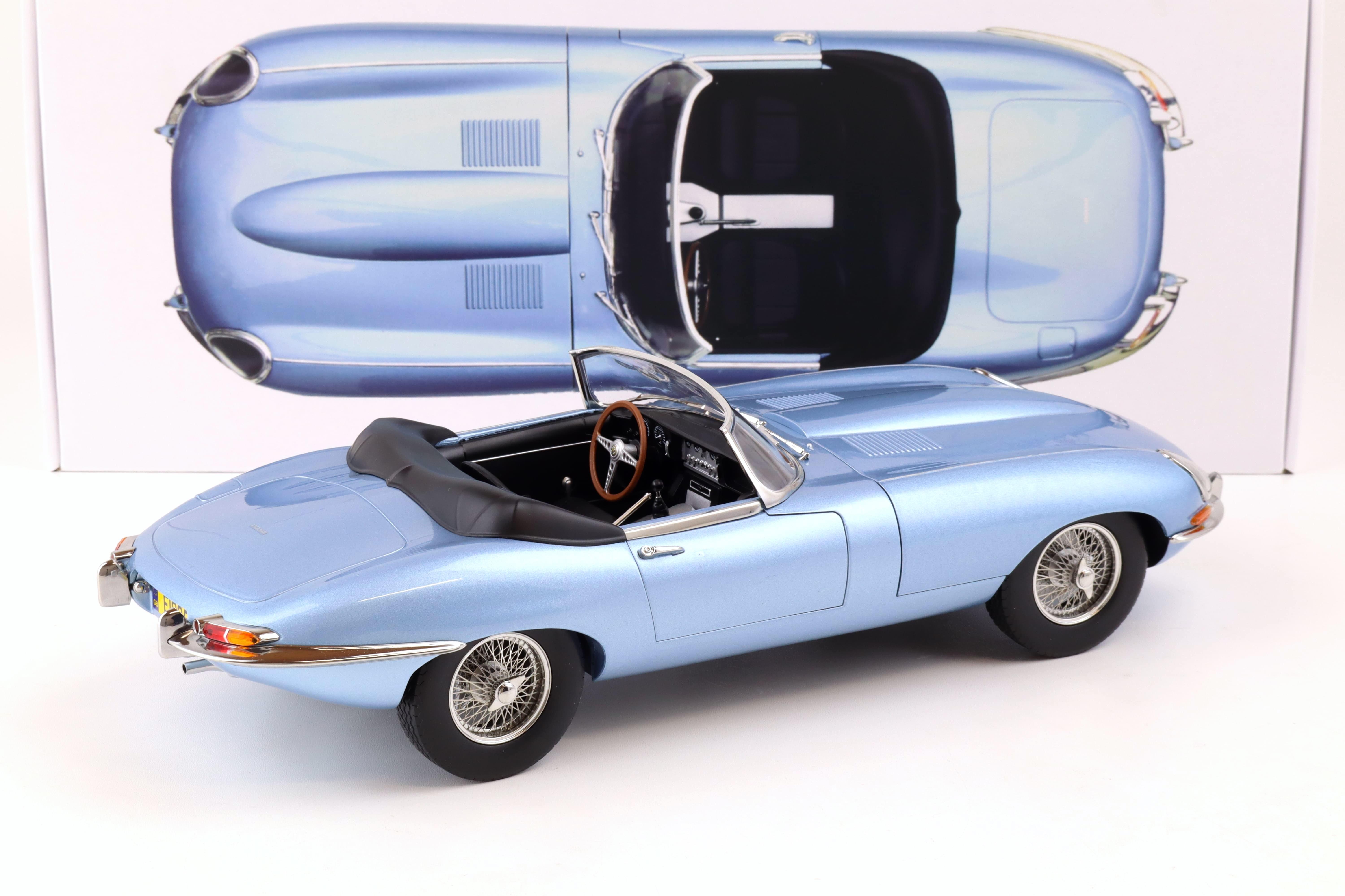 1:12 Norev Jaguar E-Type Cabriolet 1962 blue metallic 122722