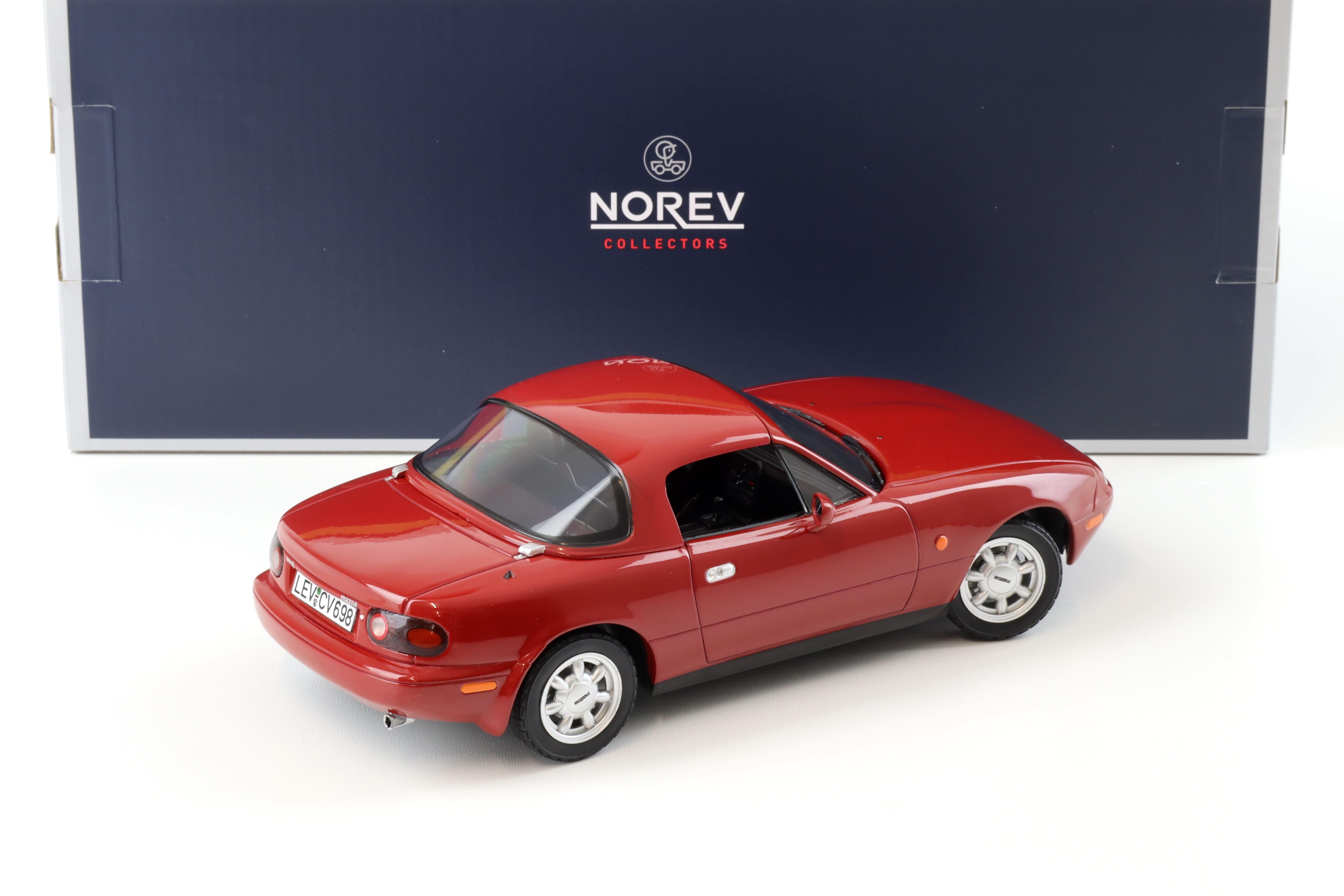 1:18 Norev Mazda MX-5 Roadster with Hardtop 1989 red 188020