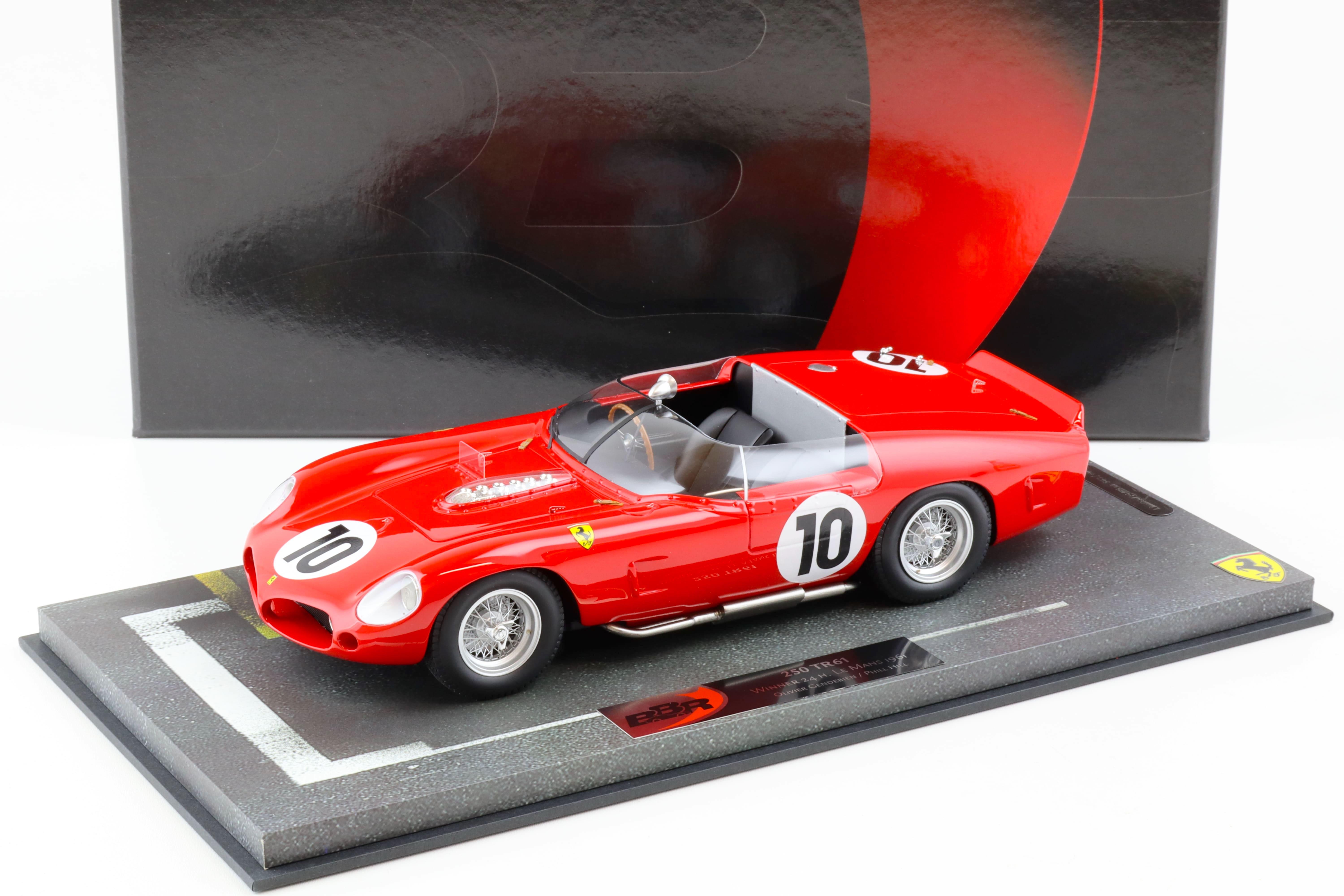 1:18 BBR Ferrari 250 TR61 Winner 24h Le Mans 1961 red #10 Gendebien/ Hill