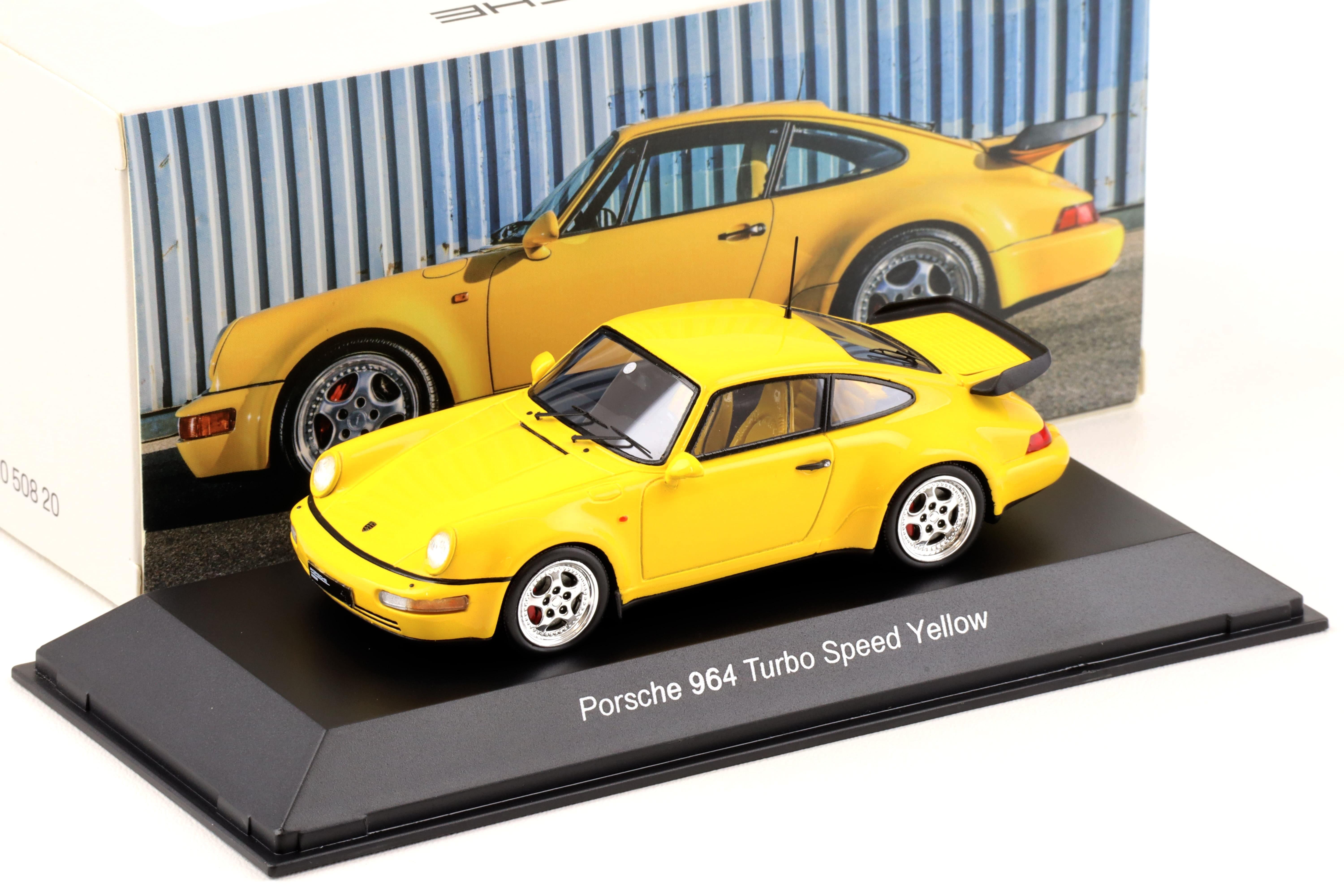 1:43 Spark Porsche 911 964 Turbo Coupe Speed yellow MAP Porsche Museum