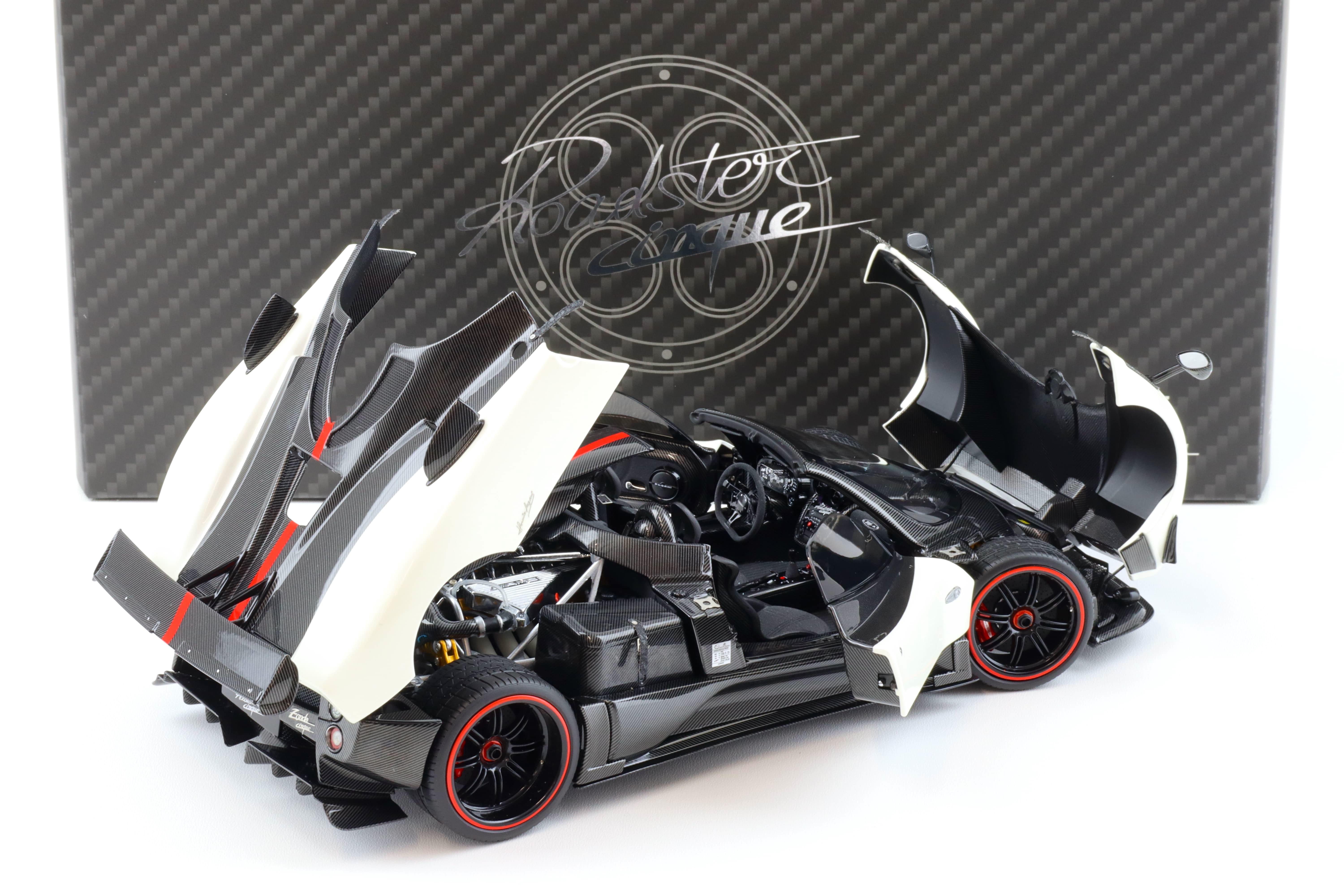 1:18 Almost Real Pagani Zonda Cinque Roadster 2009 Bianco Benny white