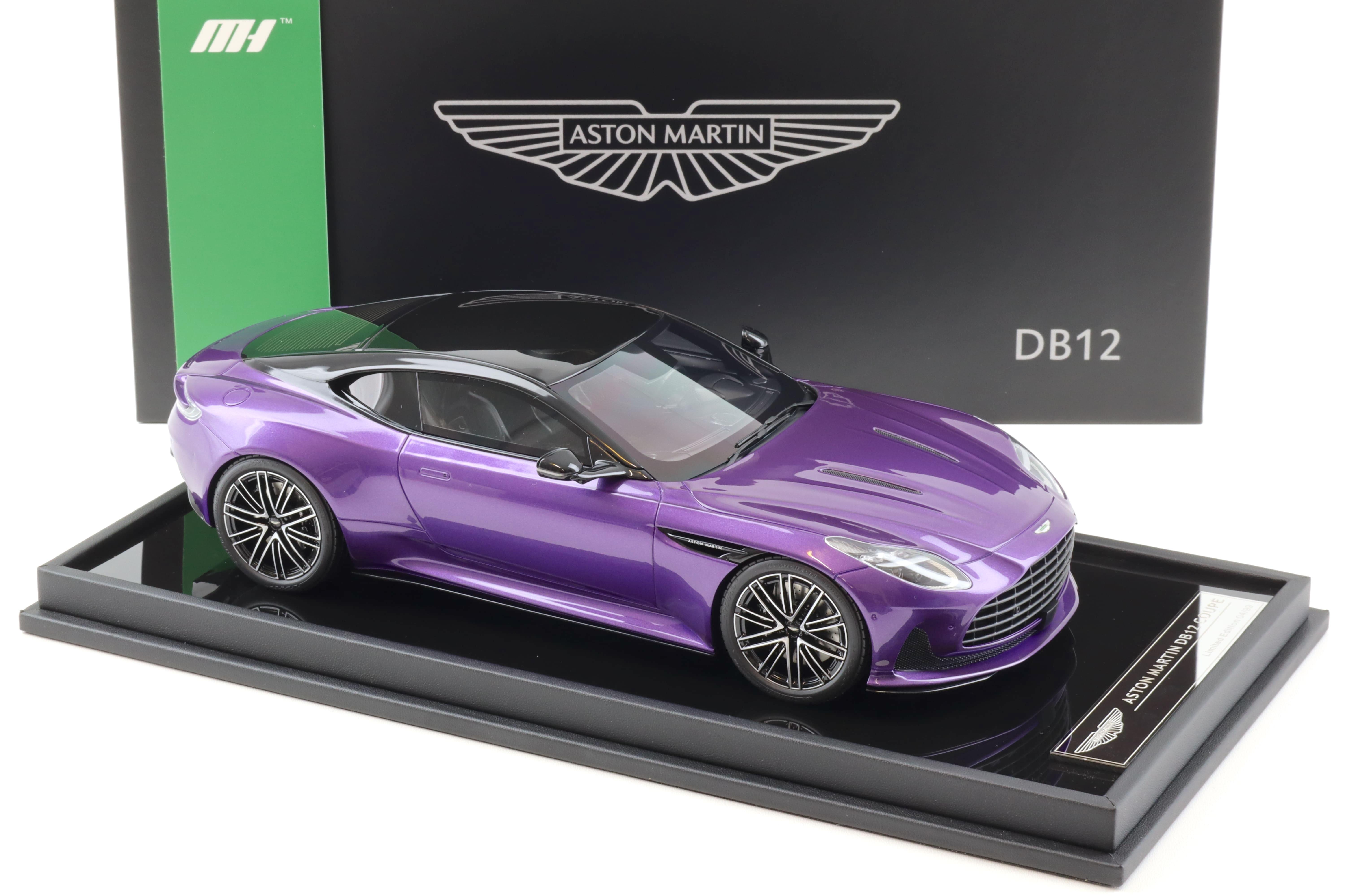 1:18 Motorhelix Aston Martin DB12 Coupe 2023 Digital violet purple - Limited 99 pcs.