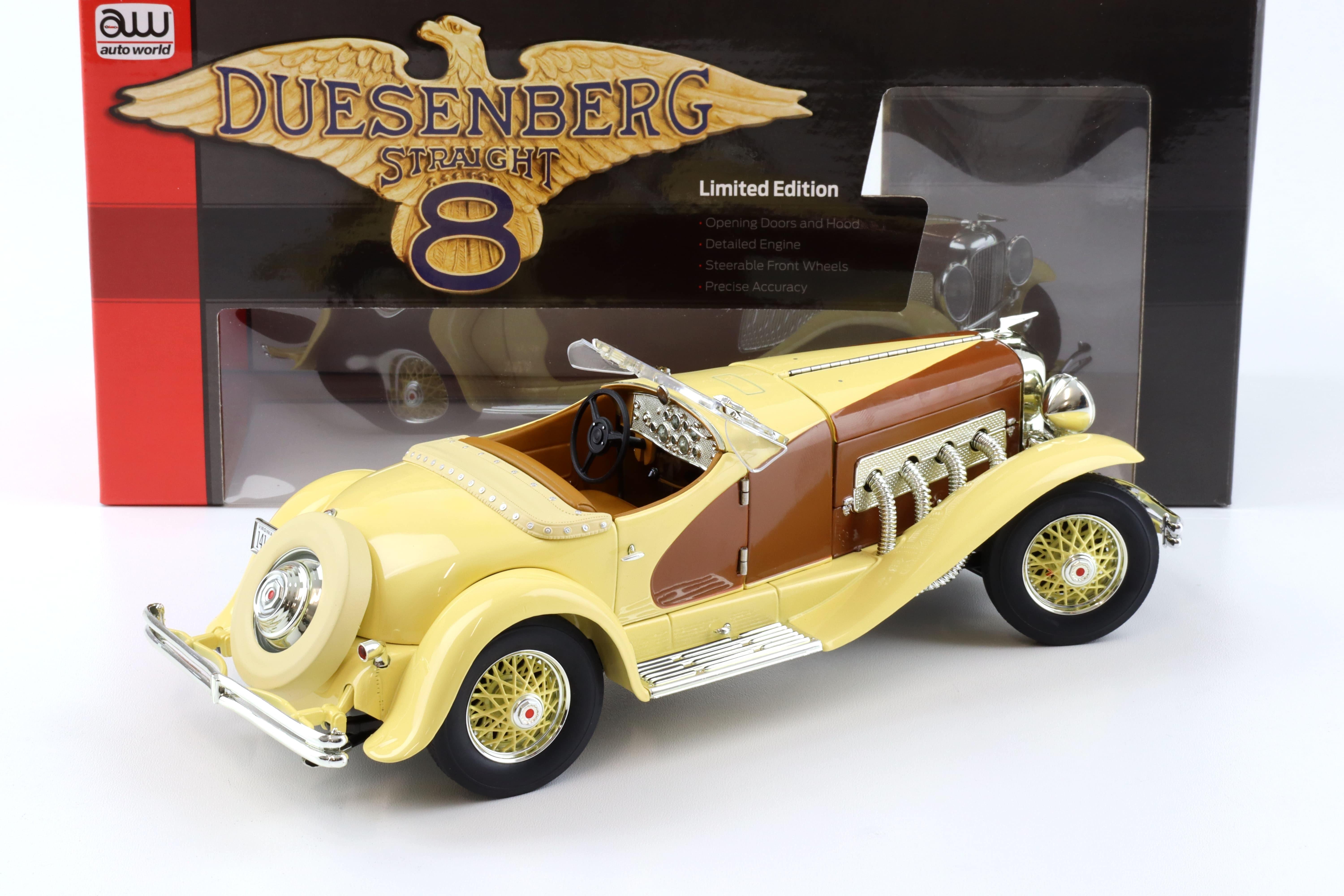 1:18 Auto World 1935 Duesenberg SSJ Roadster yellow/ brown