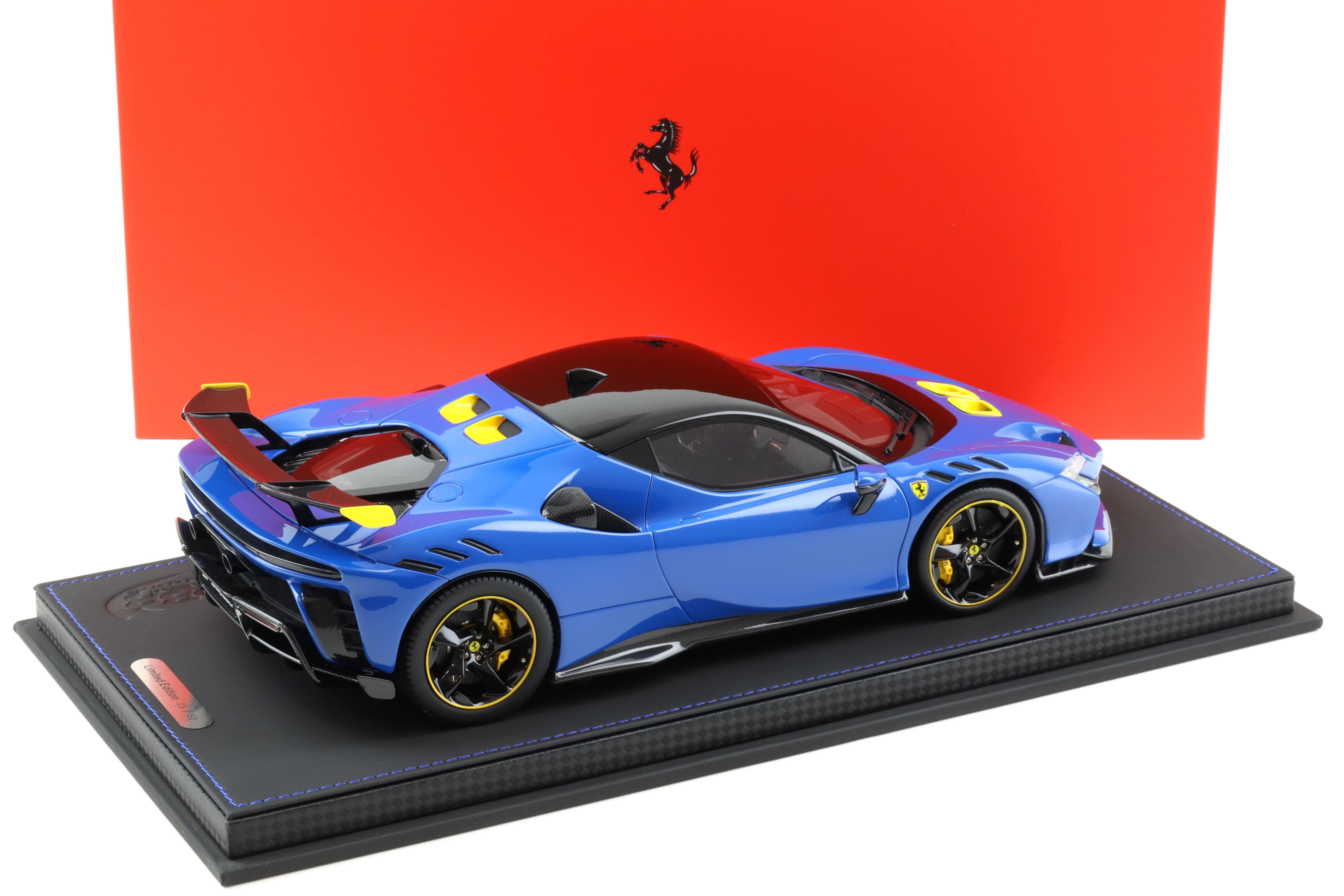 1:18 BBR Ferrari SF90 XX Stradale Azzuro Dino blue/ yellow accents - Limited 50 pcs.