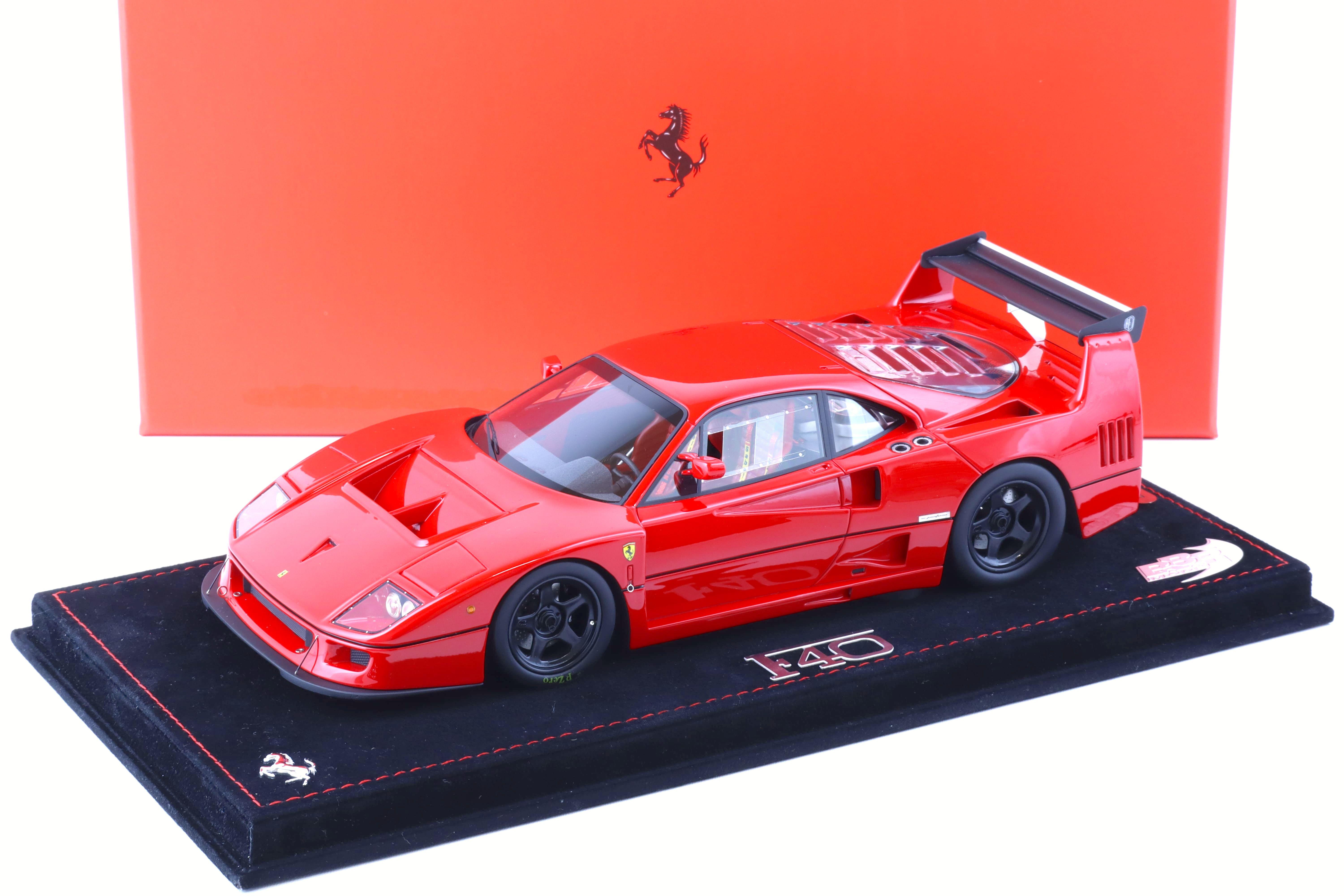 1:18 BBR Ferrari F40 LM Rosso Corsa 322 red with display - Limited Edition 200 pcs.