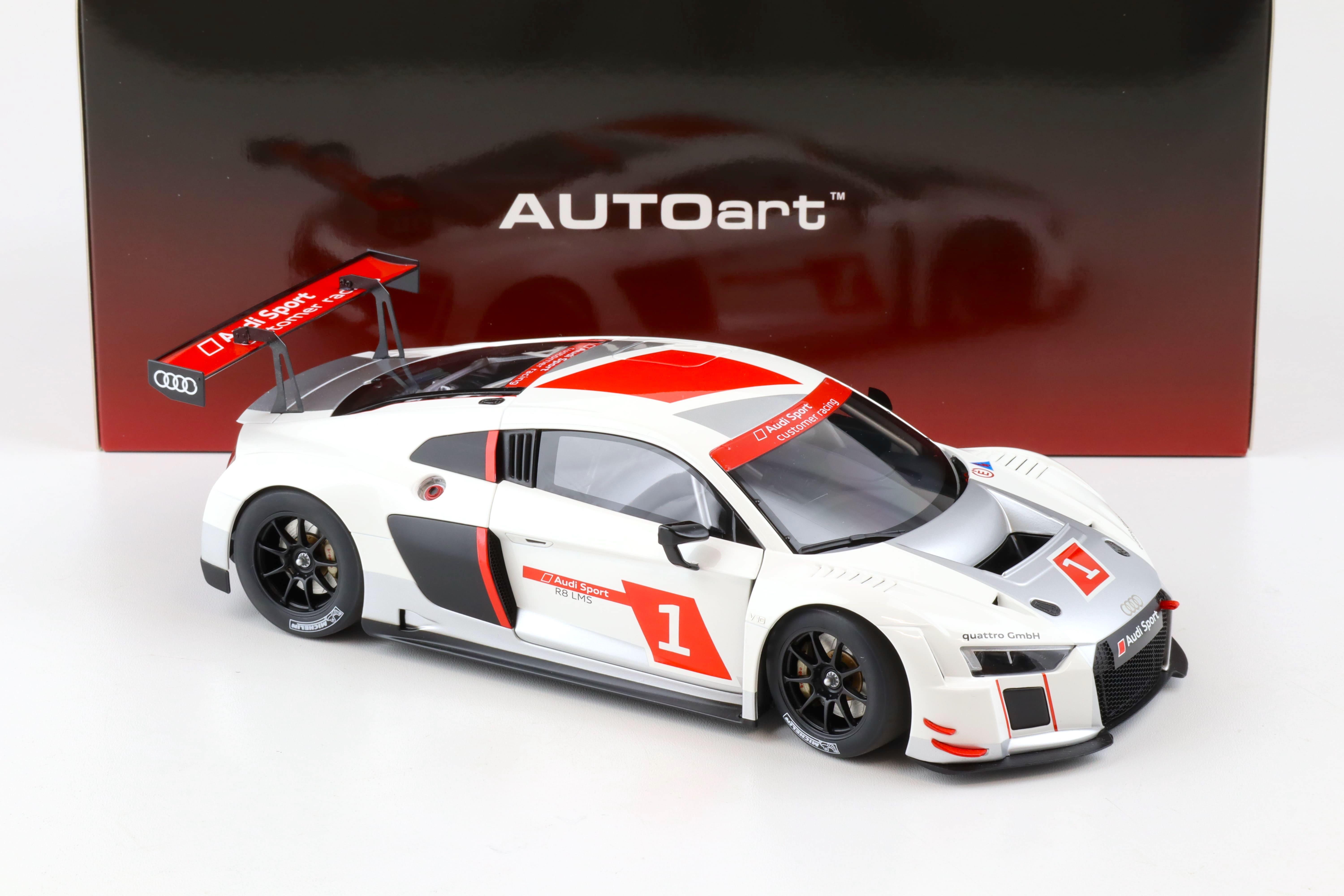 1:18 AUTOart Audi R8 FIA GT GT3 Geneva Presentation Car 2016 white/ silver/ red