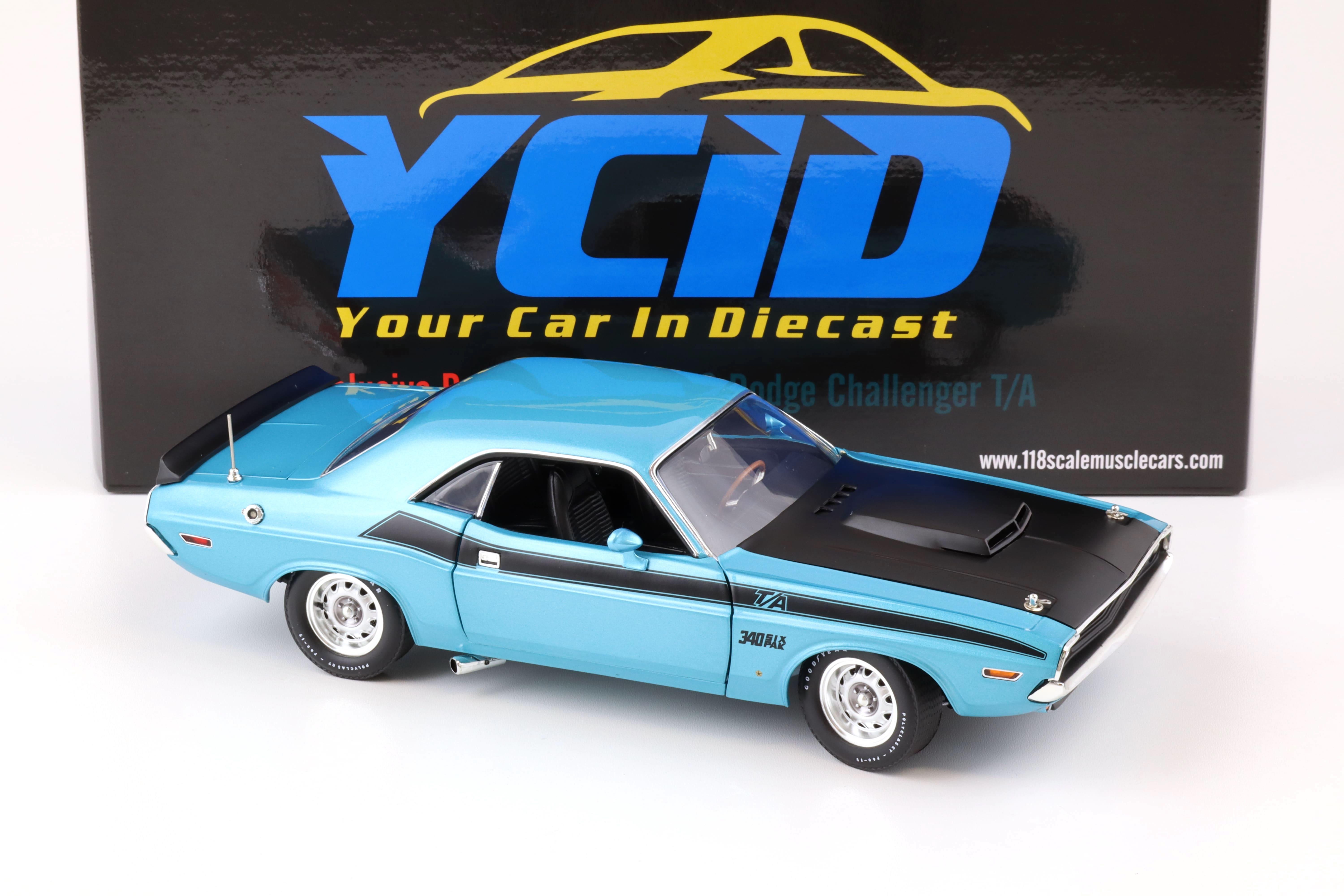 1:18 ACME 1970 Dodge Challenger T/A 340 Six Pak blue metallic YCID Exclusive