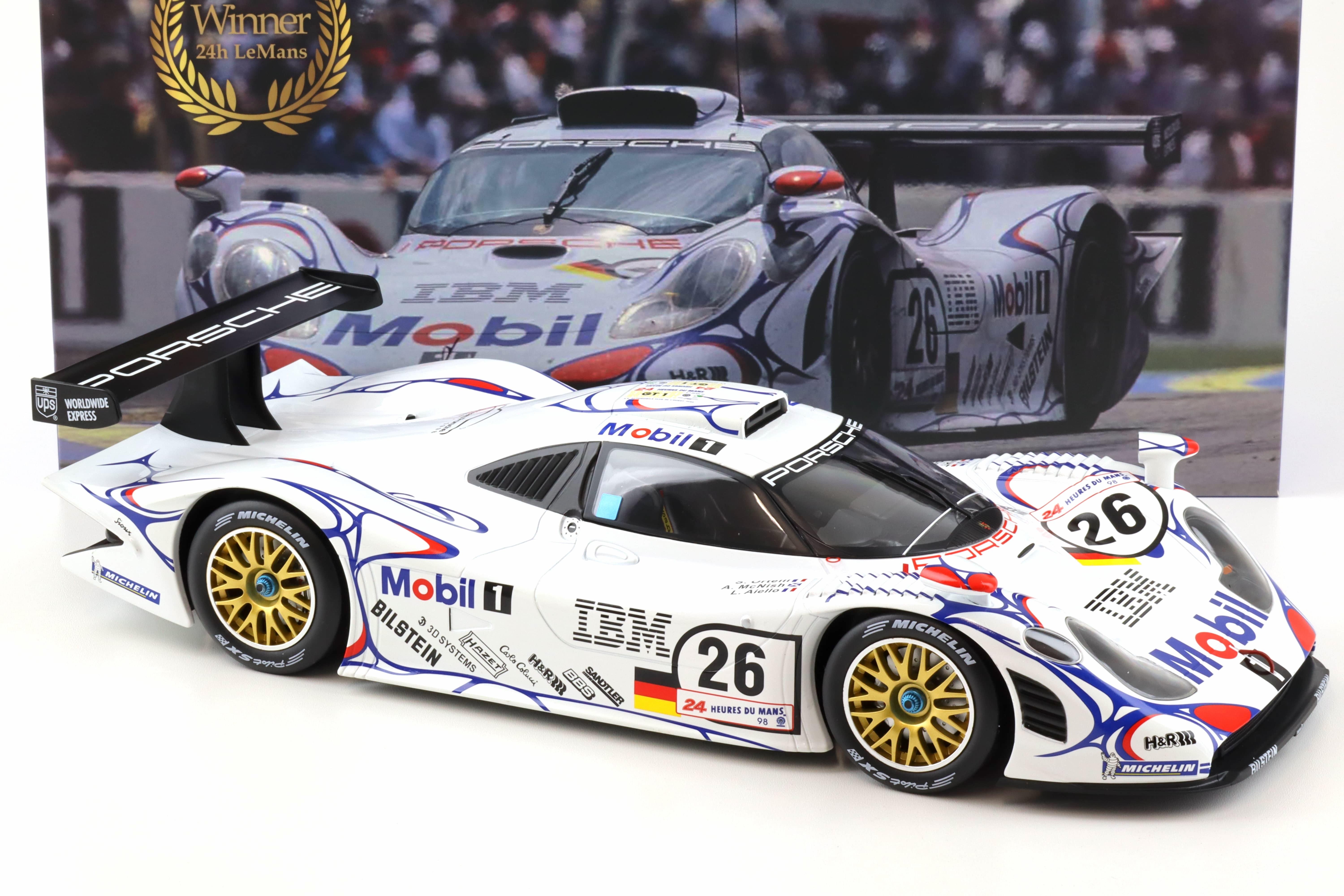 1:12 WERK83 Porsche 911 996 GT1 Winner 24h Le Mans 1998 Aiello/ McNish/ Ortelli