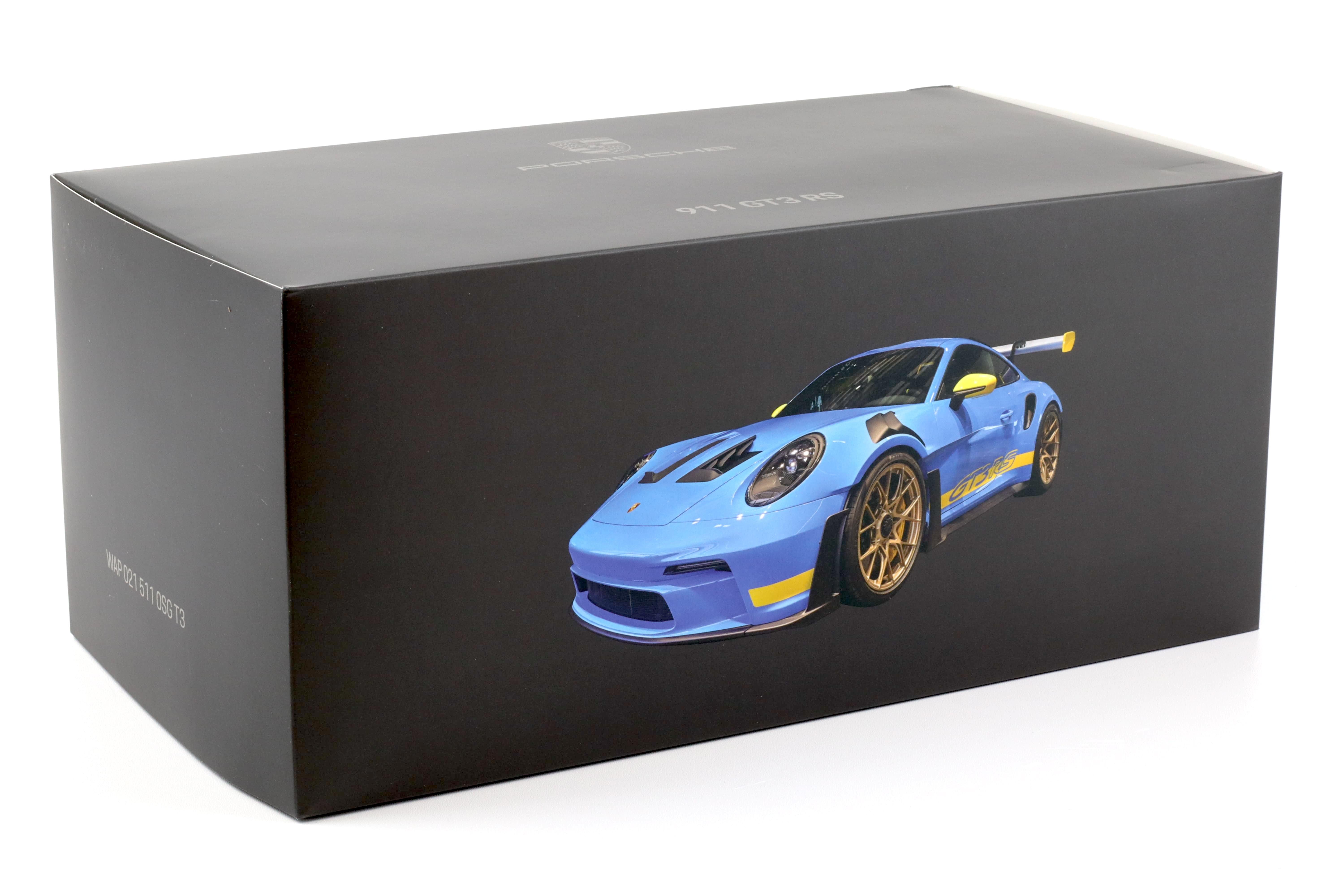 1:18 Minichamps Porsche 911 992 GT3 RS Daytona Bergmeister Riviera blue WAP DEALER