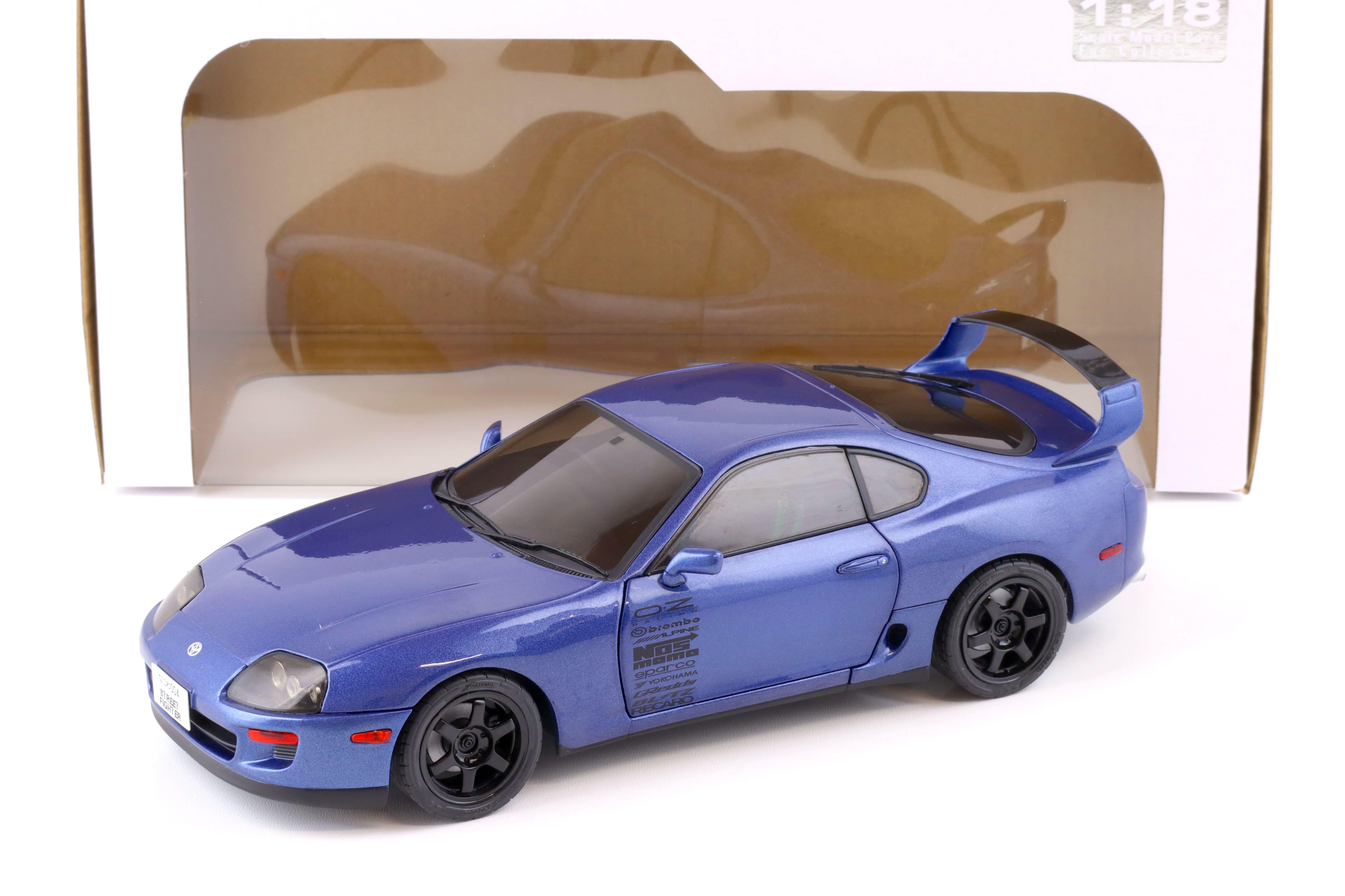 1:18 Solido Toyota Supra MK4 (A80) Coupe Streetfigther 1993 blue metallic