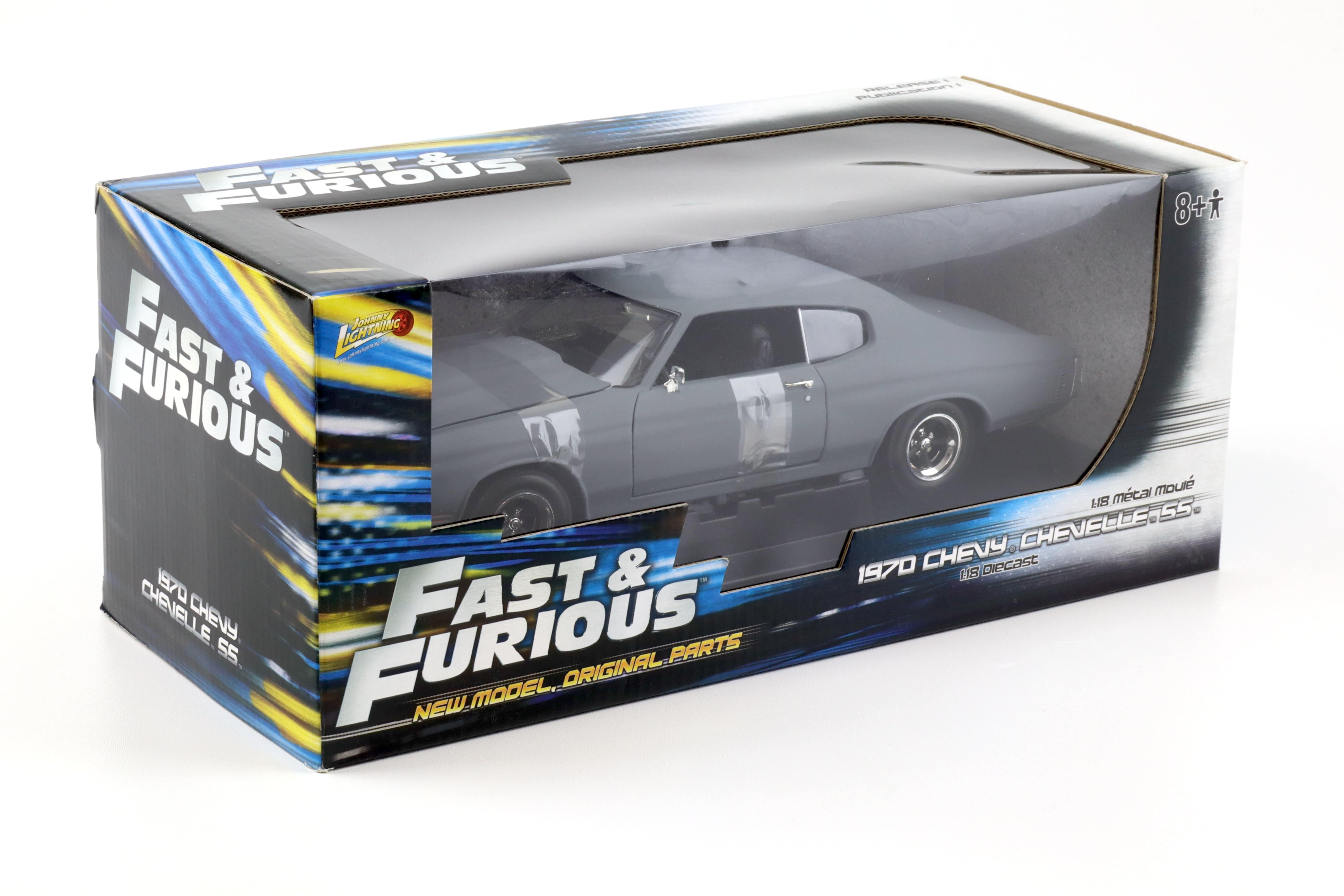 1:18 Johnny Lightning 1970 Chevrolet Chevelle SS Coupe grey Fast & Furious