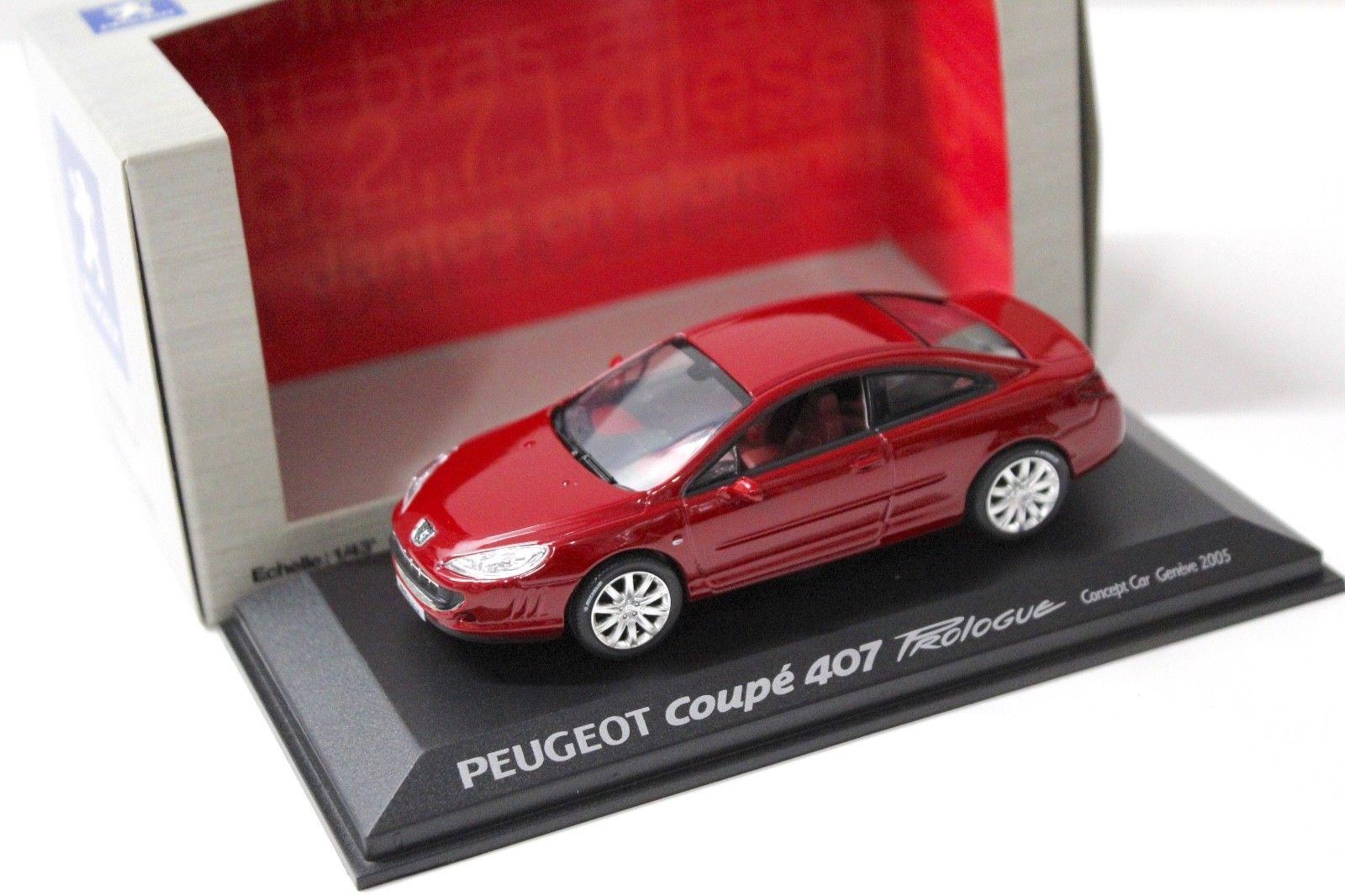 1:43 Norev Peugeot 407 Coupe Prologue Concept Geneve red