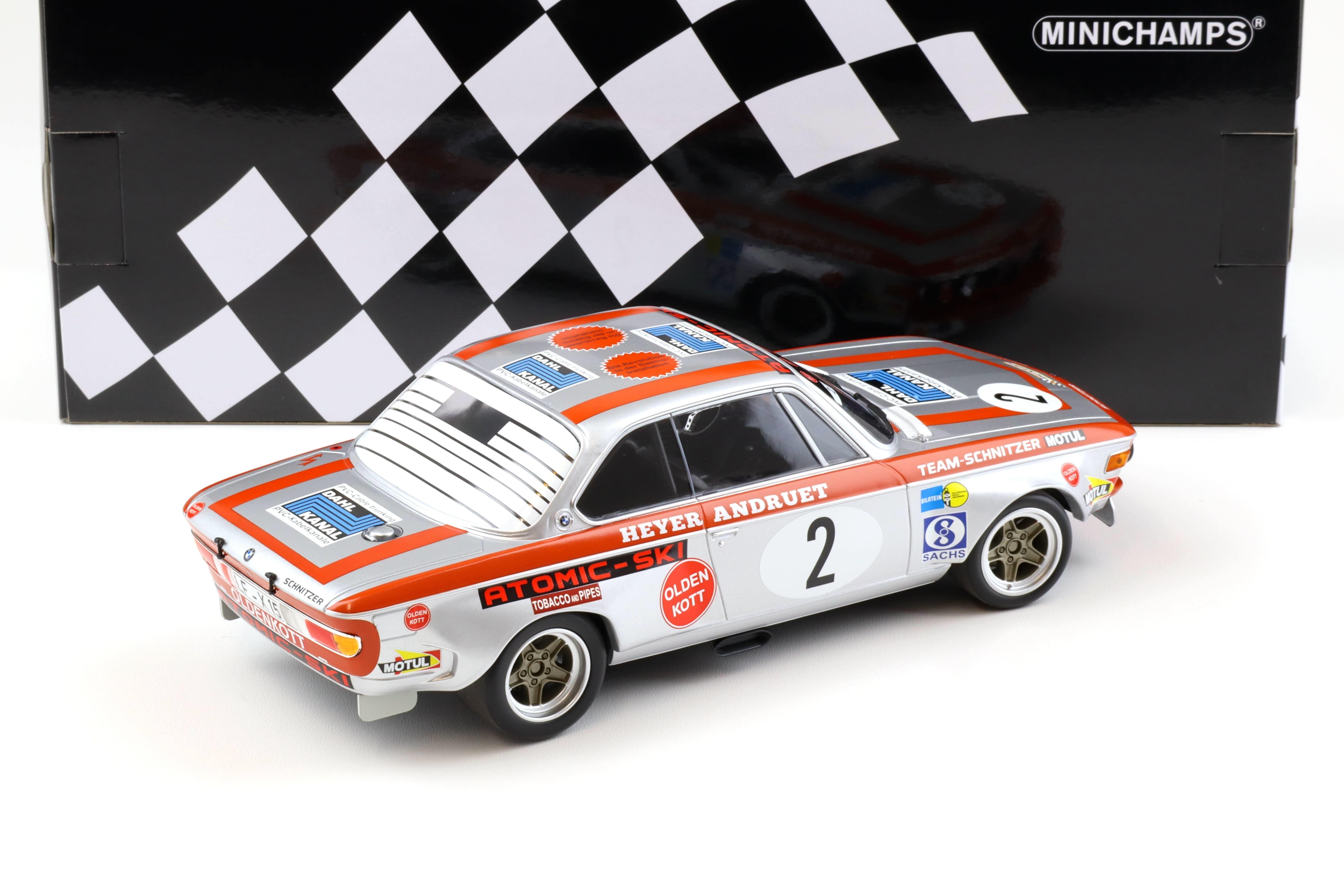 1:18 Minichamps BMW 2800 CS Team Schnitzer-Motul #2 Winners GP Nürburgring 1972