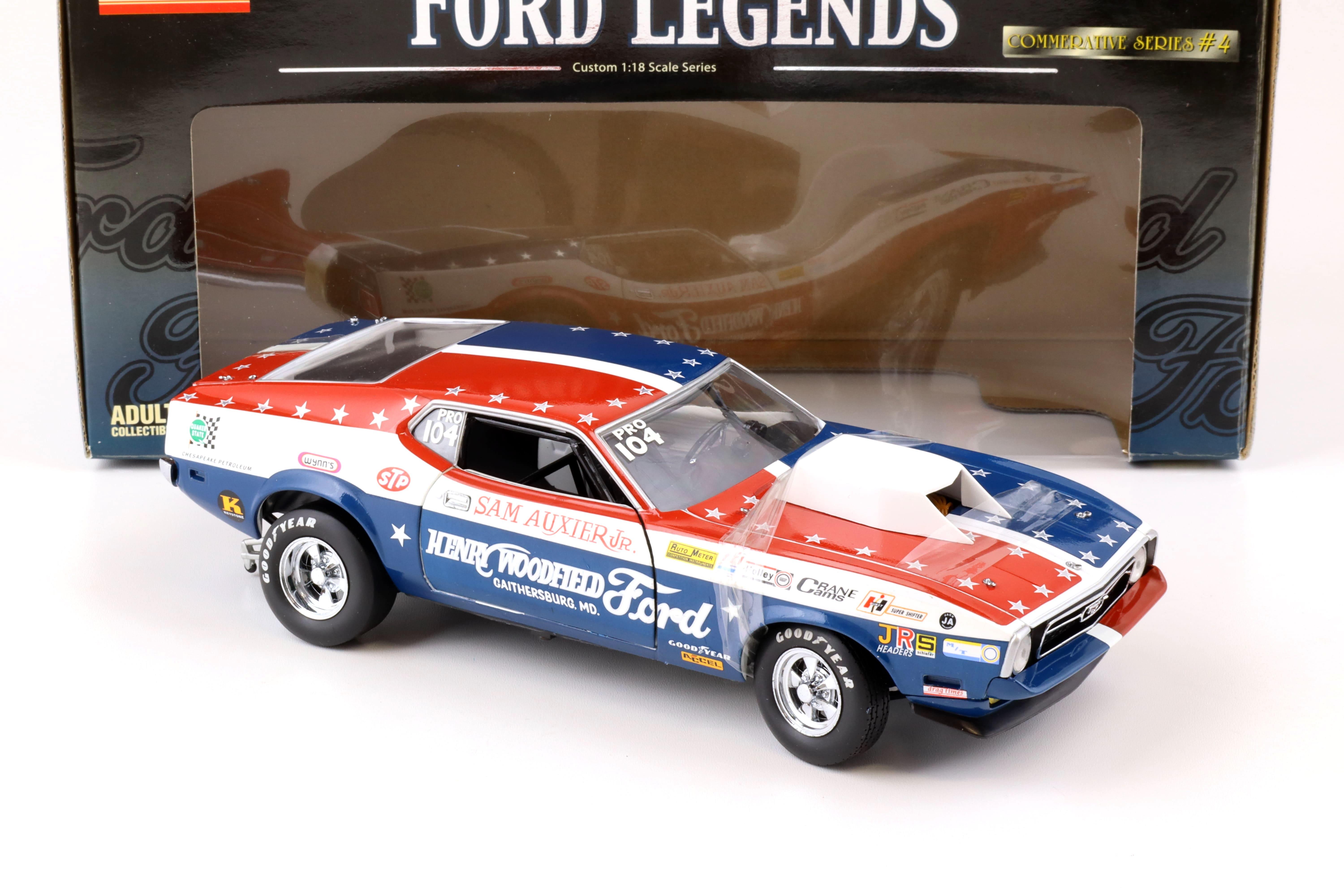 1:18 Sun Star 1971 Ford Mustang The Ultimate Pro Stocker red / blue / white