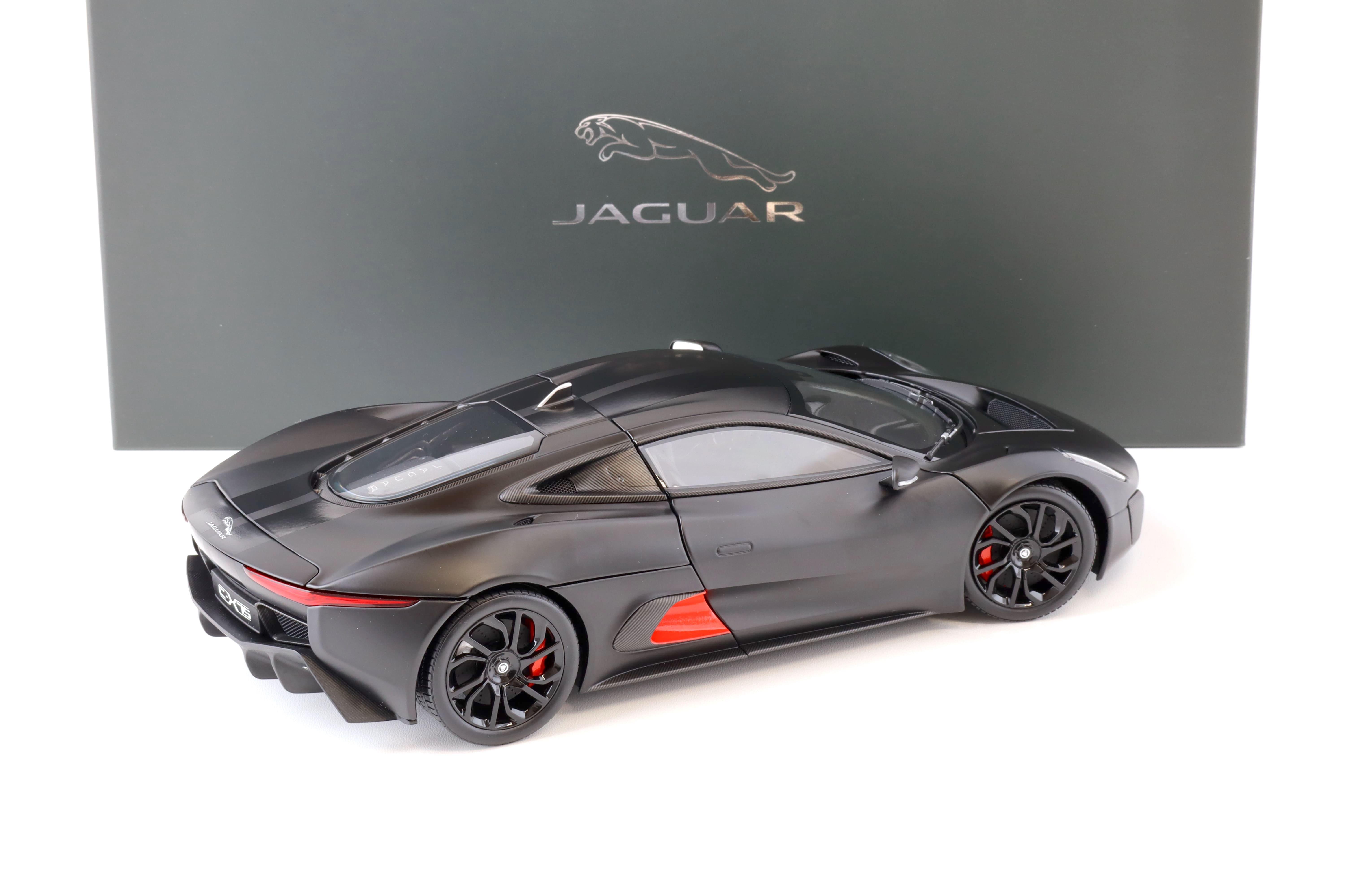 1:18 Almost Real Jaguar C-X75 satin black matt with gloss black stripes 810605
