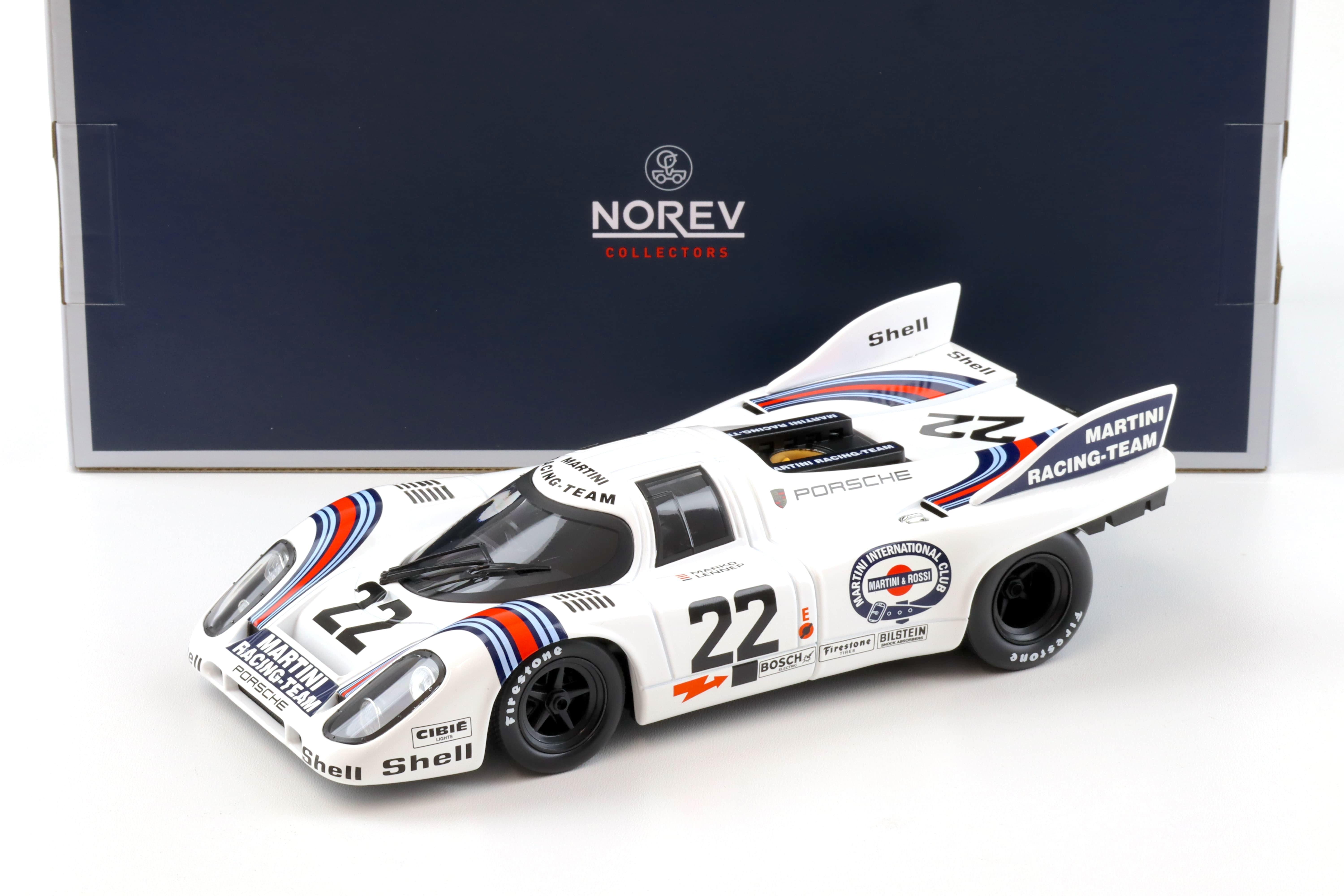 1:18 Norev Porsche 917K Winner 24h France 1971 Marko van Lennep #22 Martini Racing