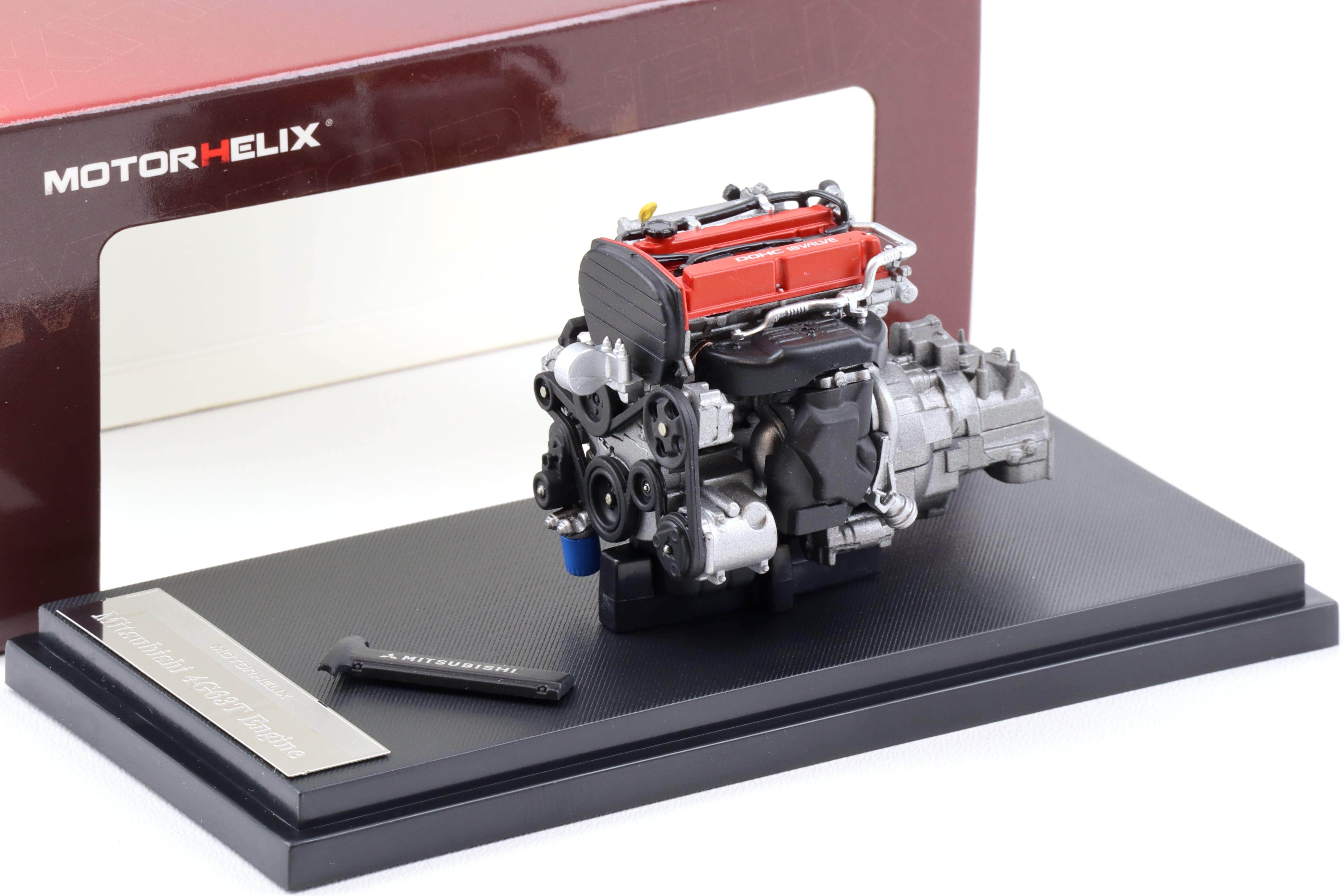 1:18 Motorhelix Zubehör Mitsubishi Lancer EVO IV 4G63T Motor Engine M90118