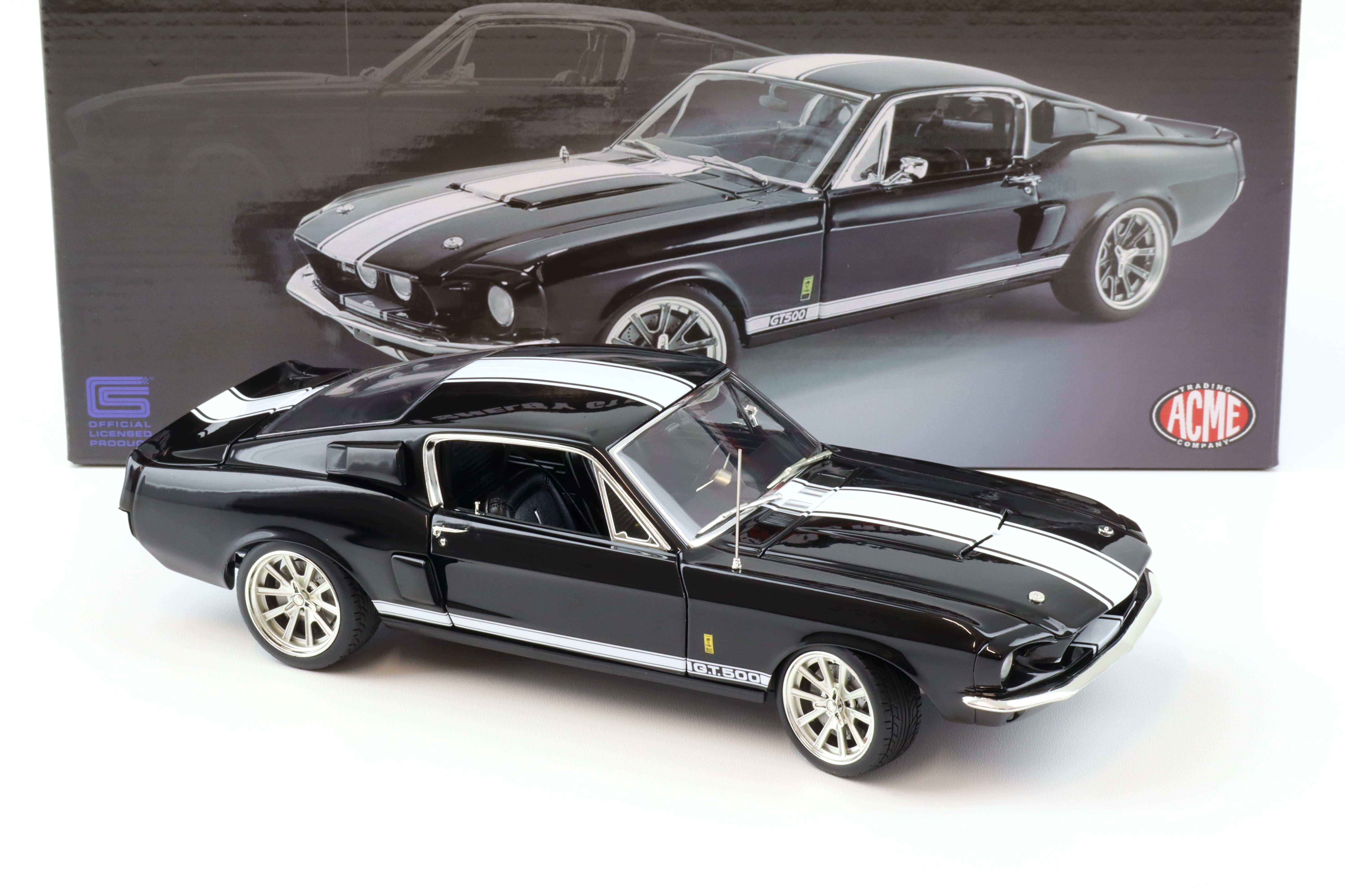 1:18 ACME 1967 Shelby GT 500 Restomod WAR HORSE black/ white stripes