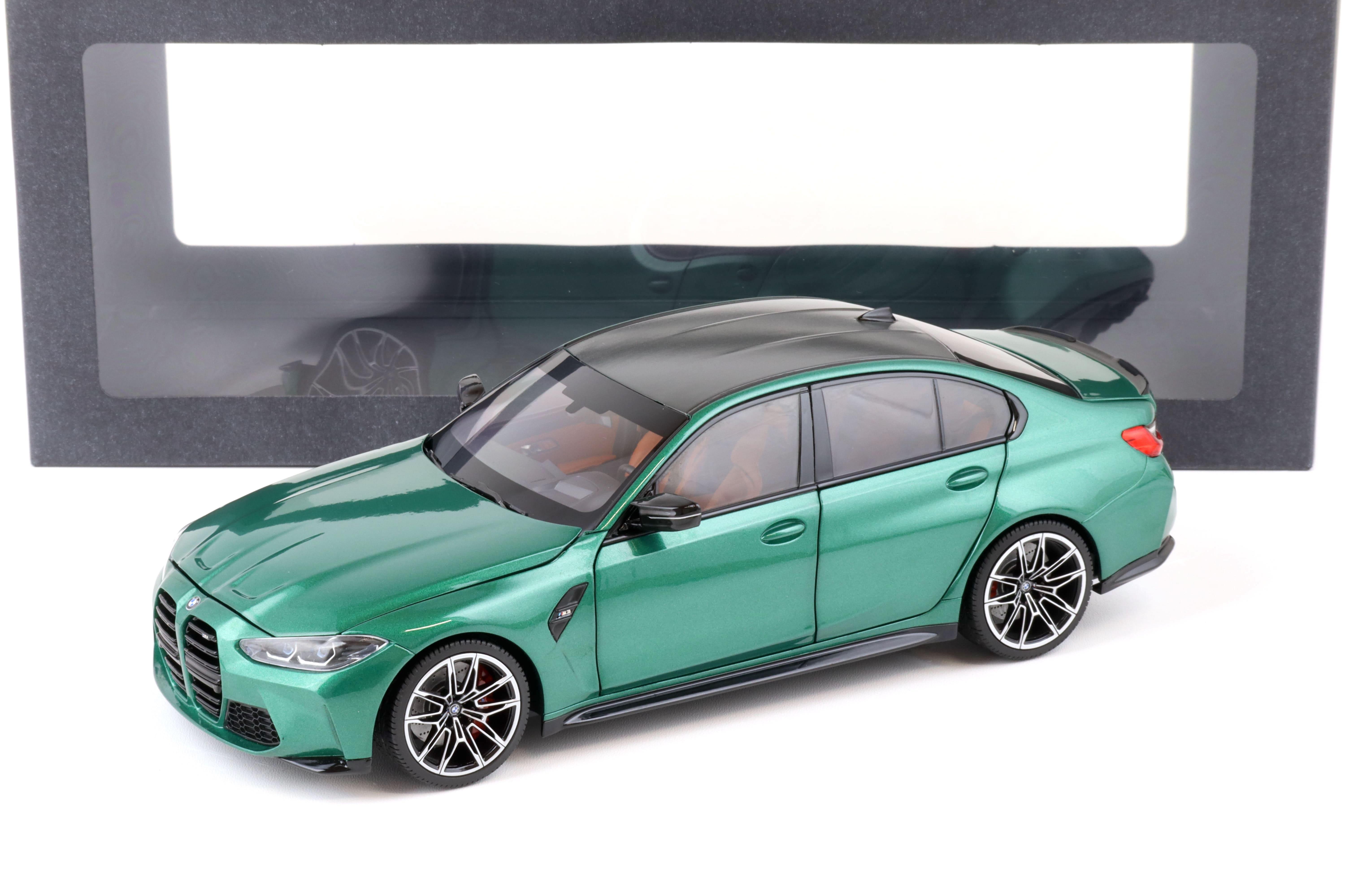 1:18 Minichamps BMW M3 G80 Competition green metallic 2020 DEALER VERSION