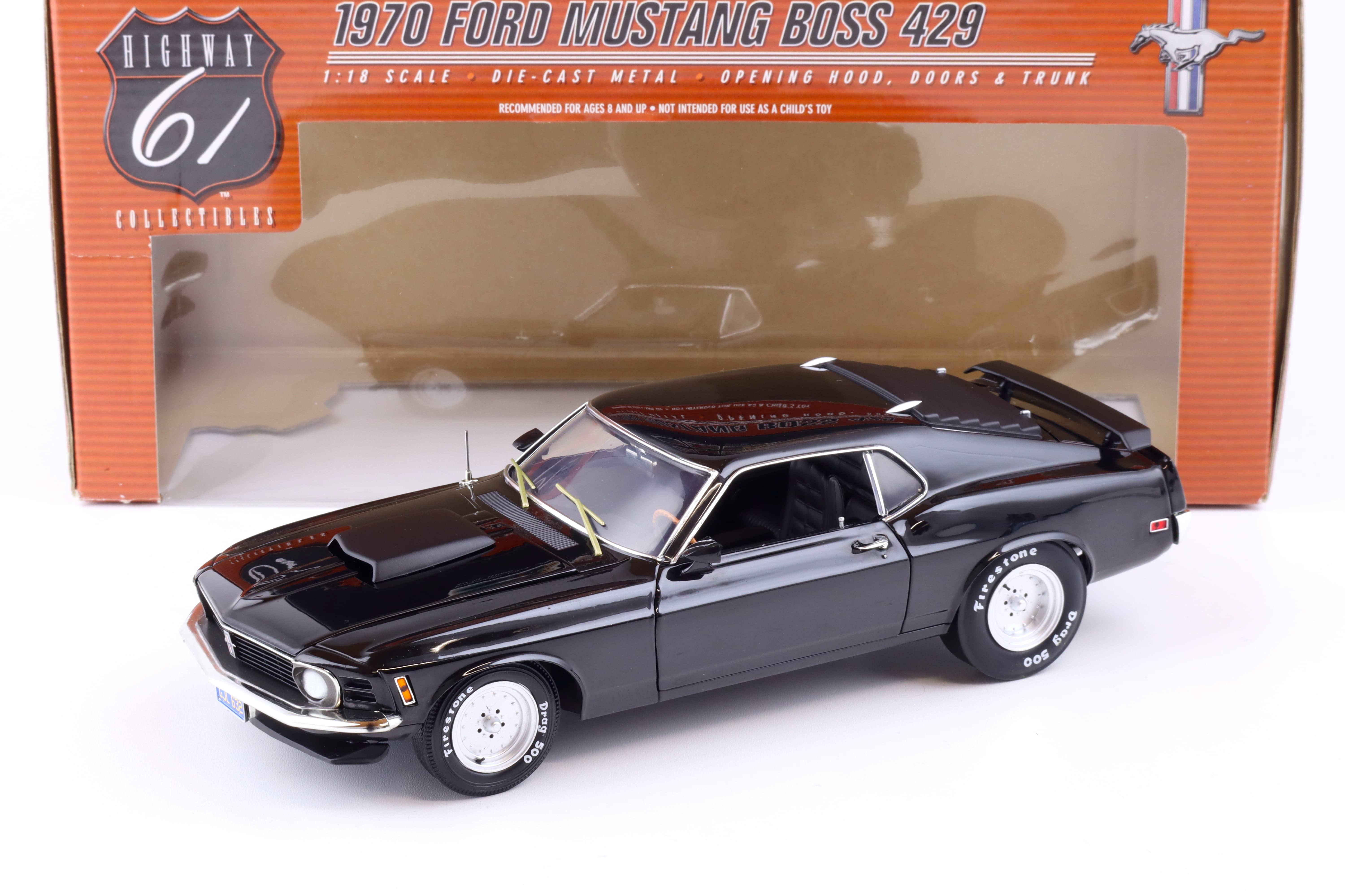 1:18 Highway61 Ford Mustang Boss 429 Drag Custom Coupe 1970 black 50278