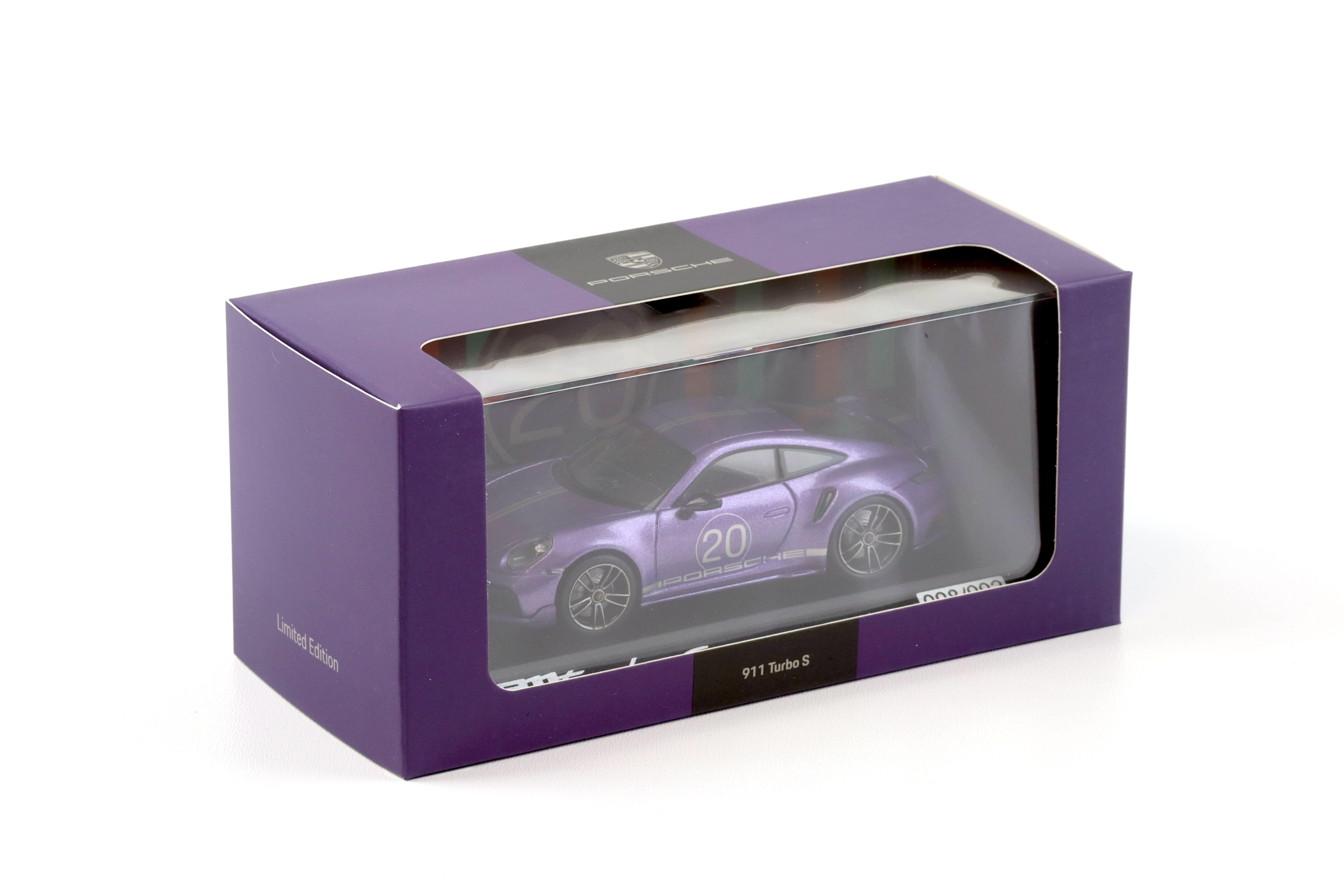 1:43 Minichamps Porsche 911 (992) Turbo S China 20th Anniversary violet blue WAP DEALER