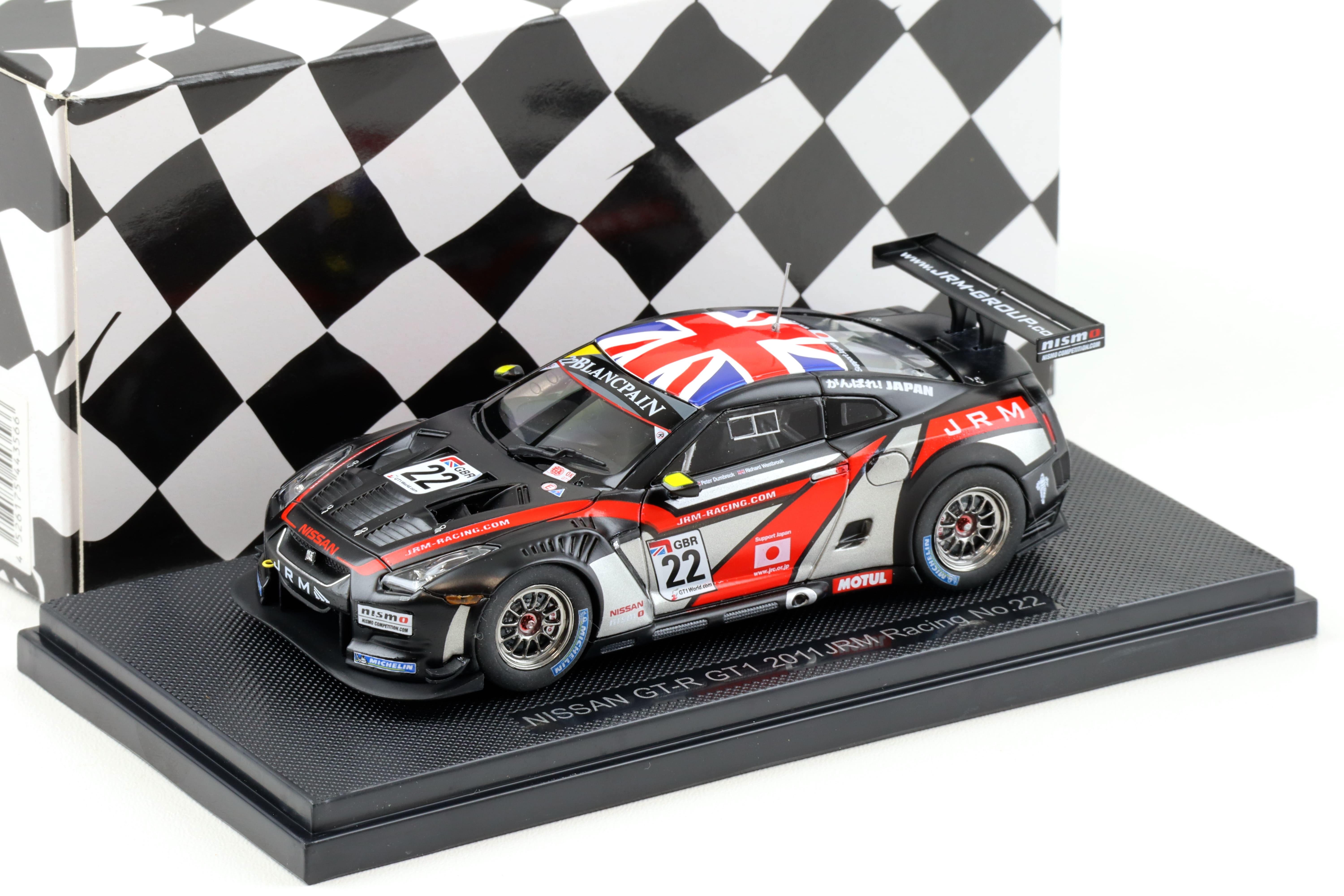 1:43 Ebbro Nissan GT-R GT1 2011 JRM Racing #22 Dumbreck/ Westbrook