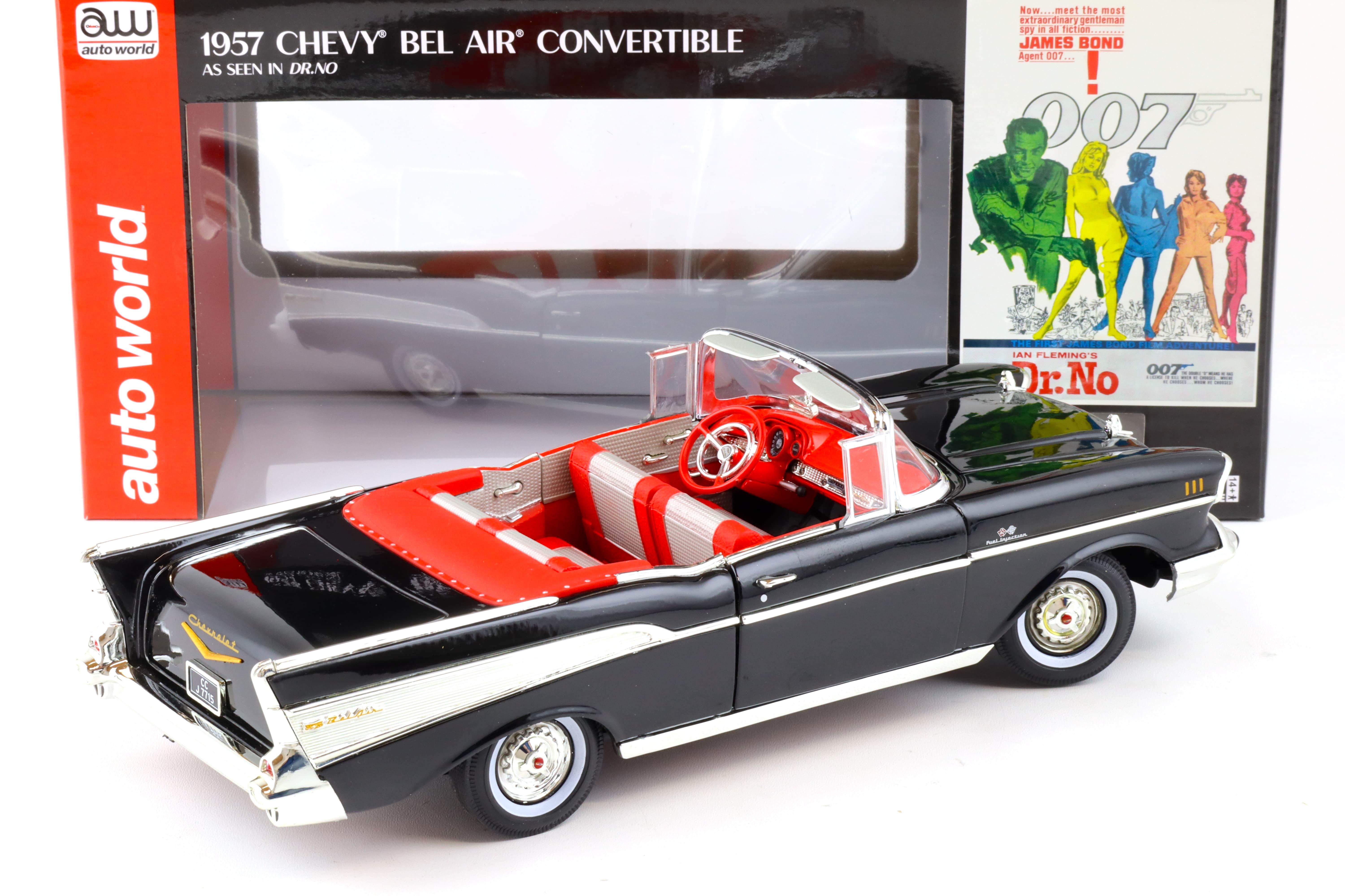 1:18 Auto World 1957 Chevrolet Bel Air Convertible black James Bond 007 DR. NO