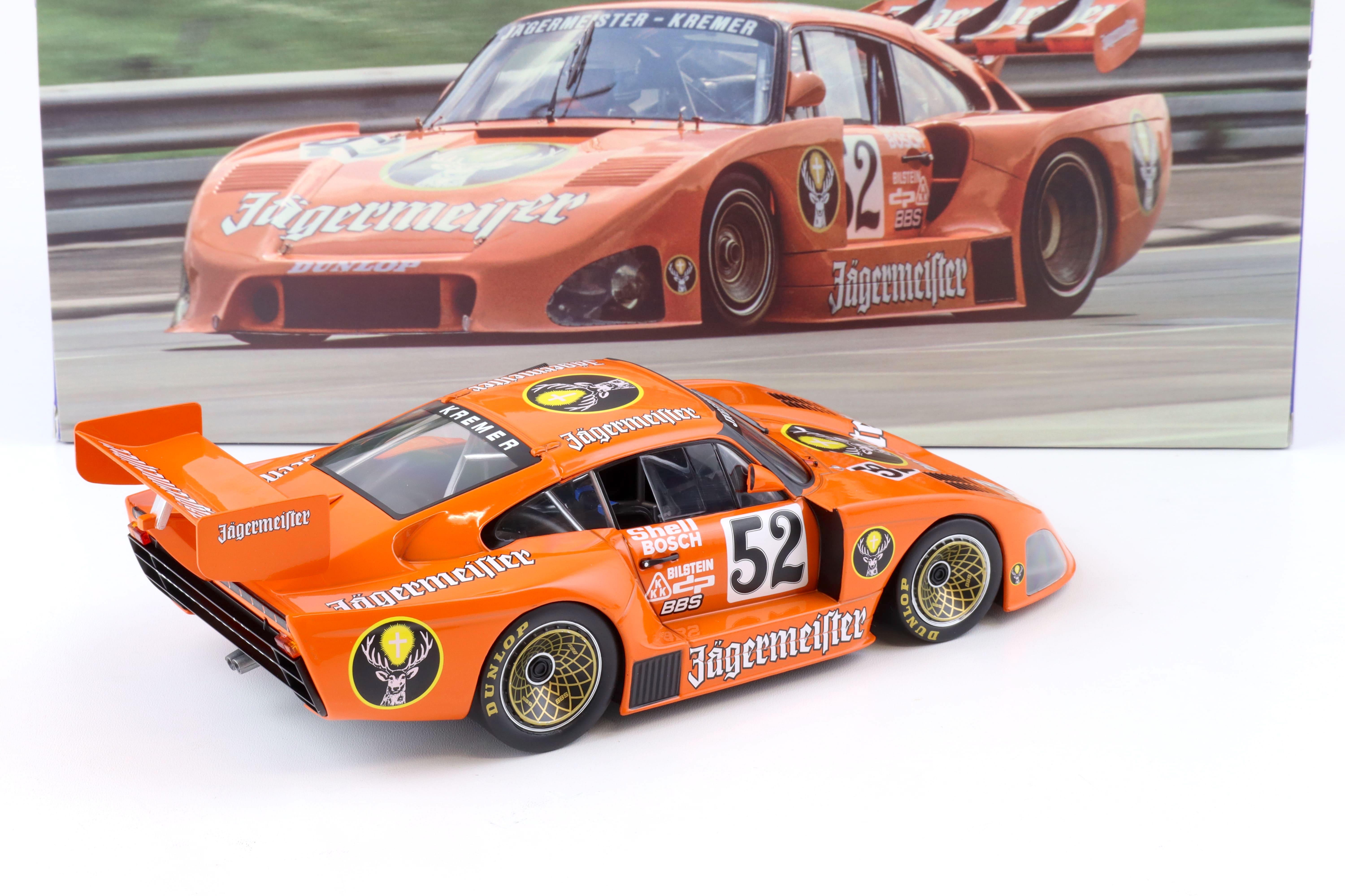 1:18 WERK83 Kremer Porsche 935 K4 #52 Jägermeister 2nd Zolder DRM 1981 Wollek