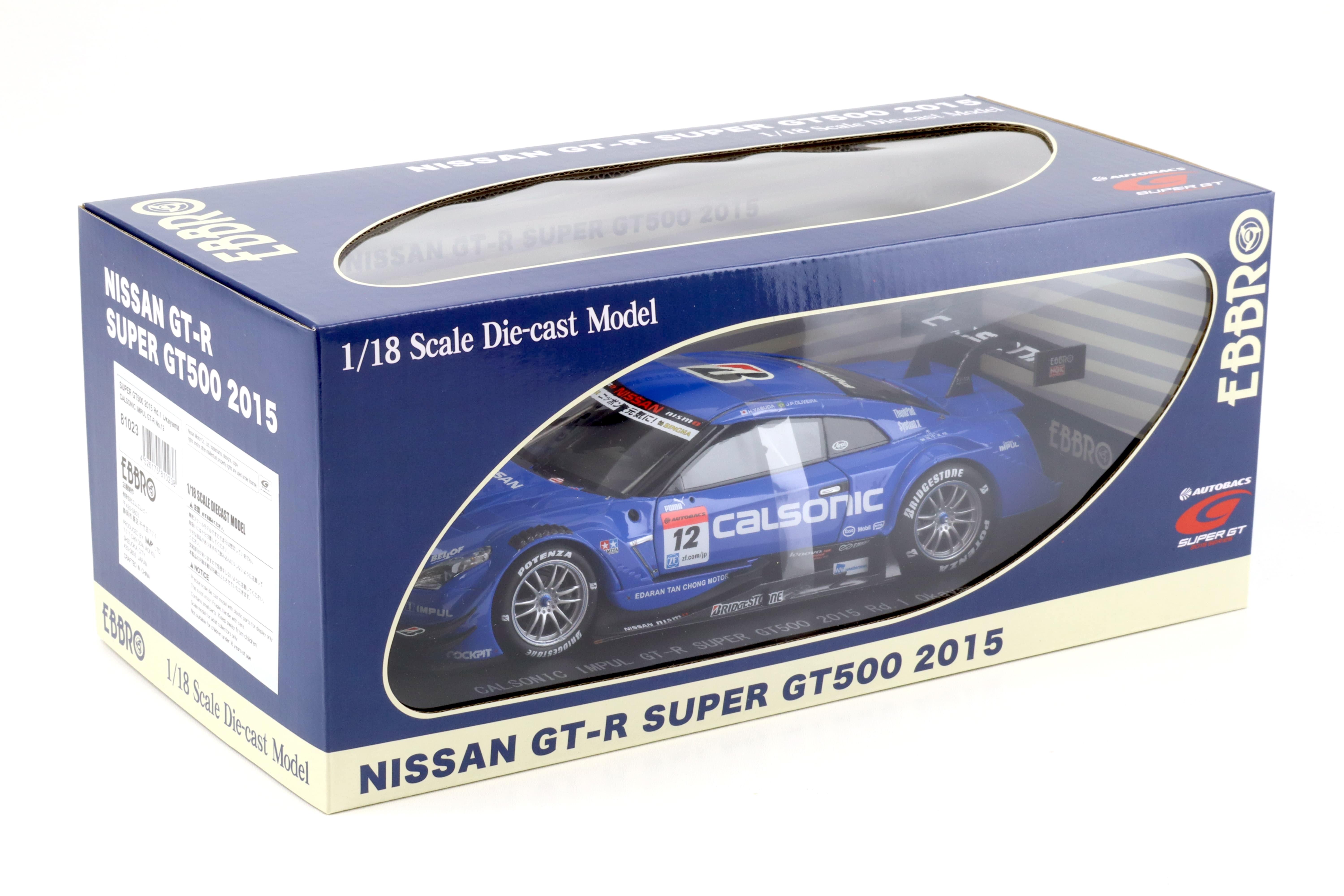 1:18 Ebbro Nissan GT-R Super GT500 2015 Rd.1 Okayama CALSONIC IMPUL #12