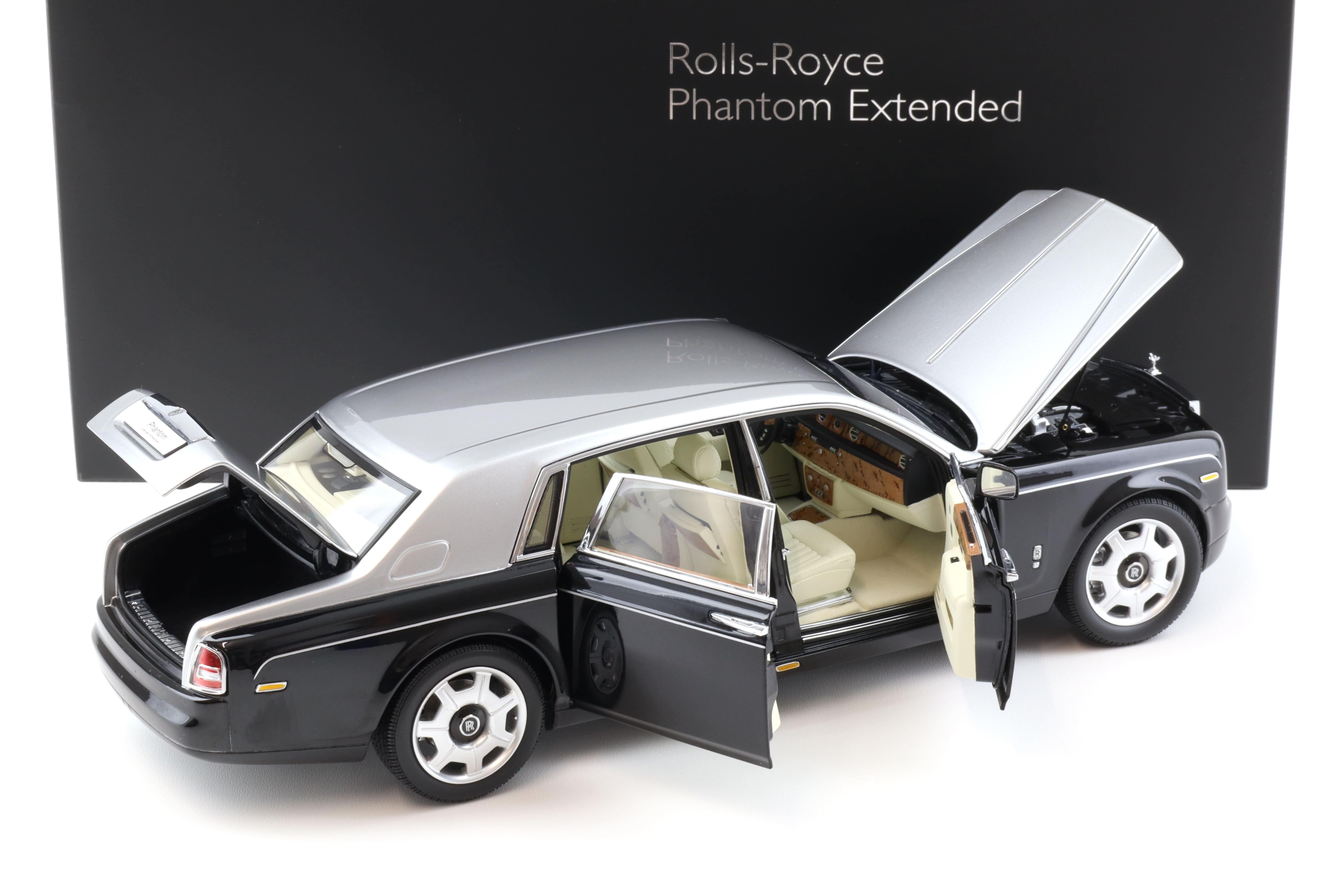 1:18 Kyosho Rolls Royce Phantom EWB Extended Wheelbase 2012 black/ silver