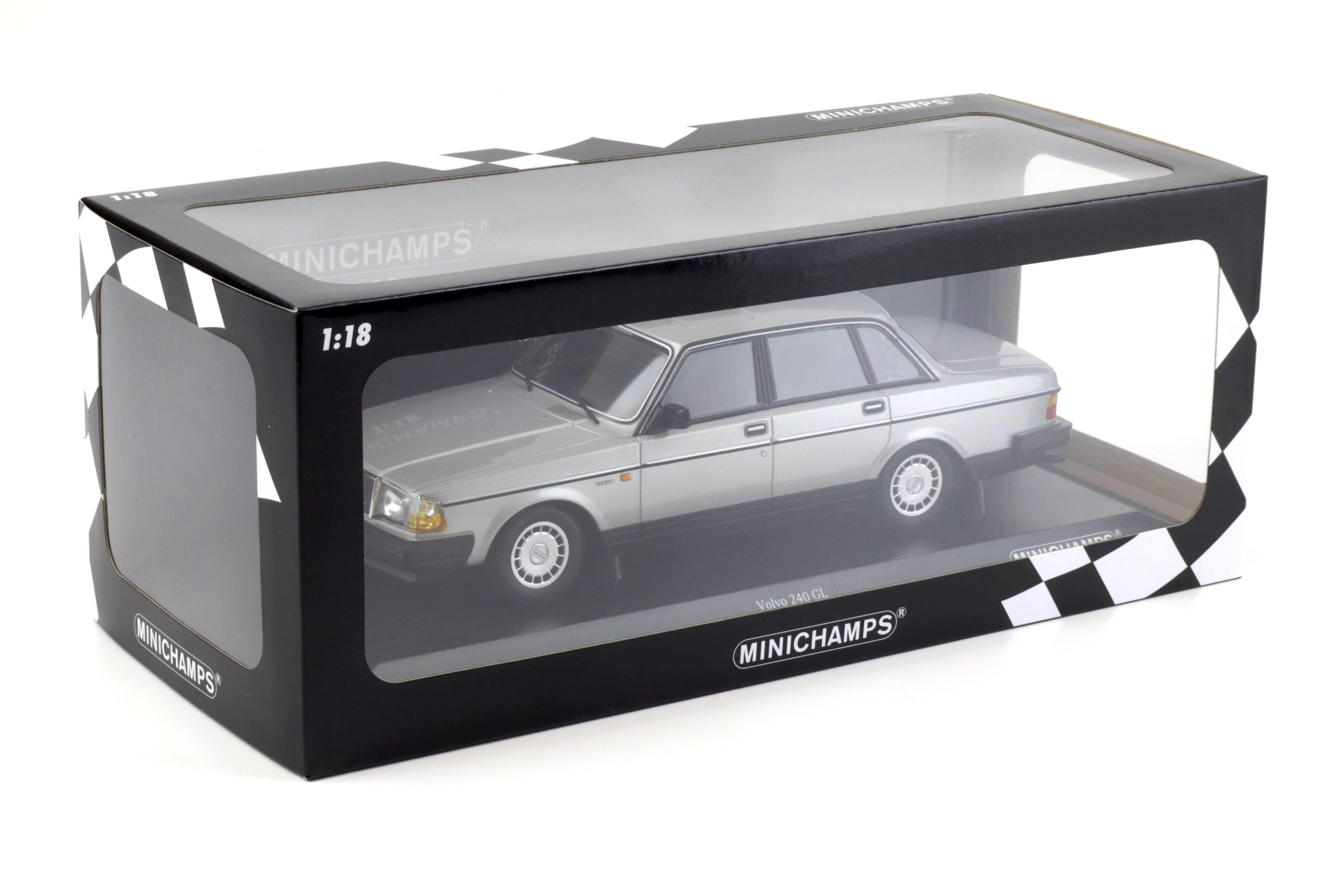 1:18 Minichamps Volvo 240 GL Limousine 1986 silver metallic