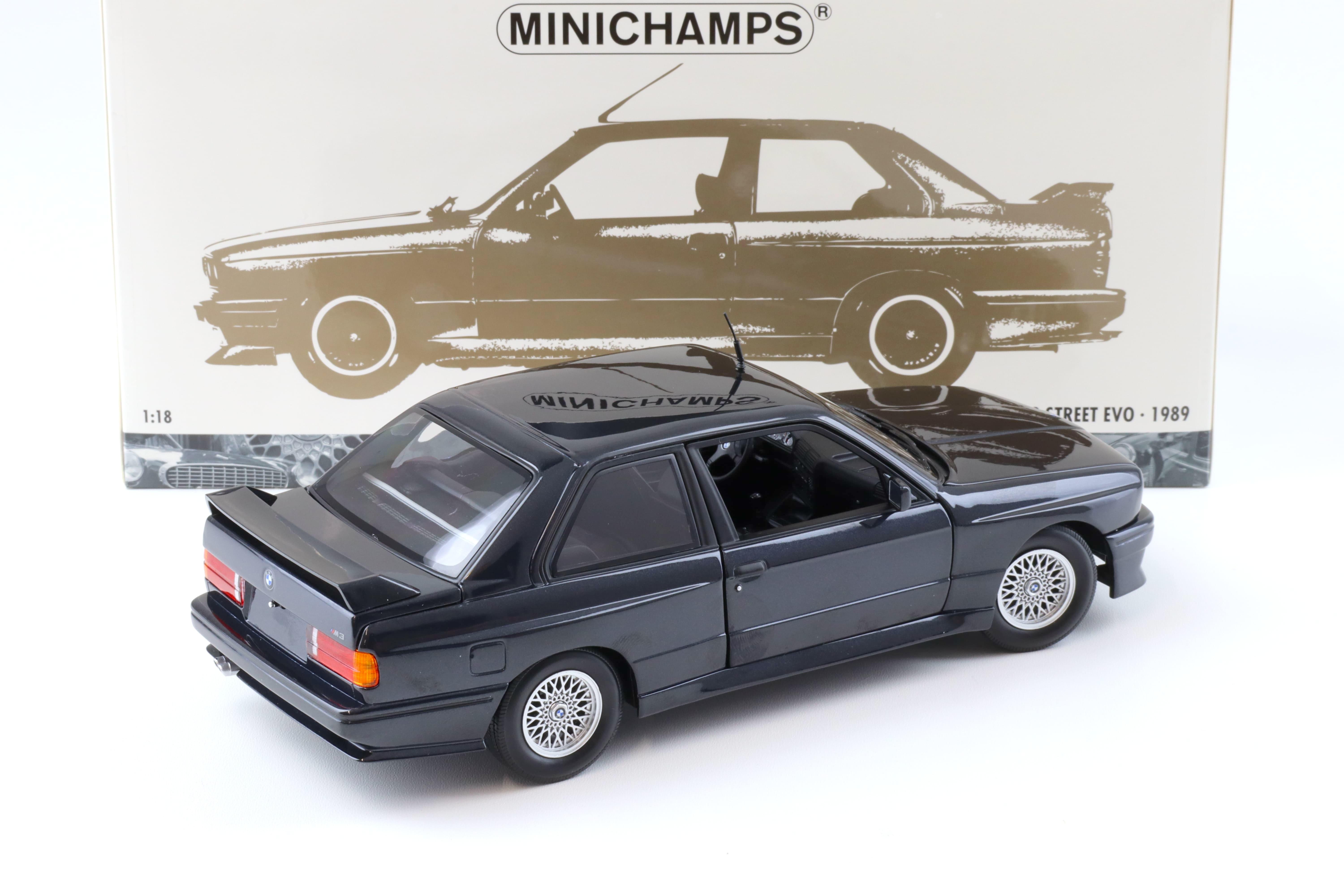 1:18 Minichamps BMW M3 E30 Street Evo Coupe 1989 blue metallic