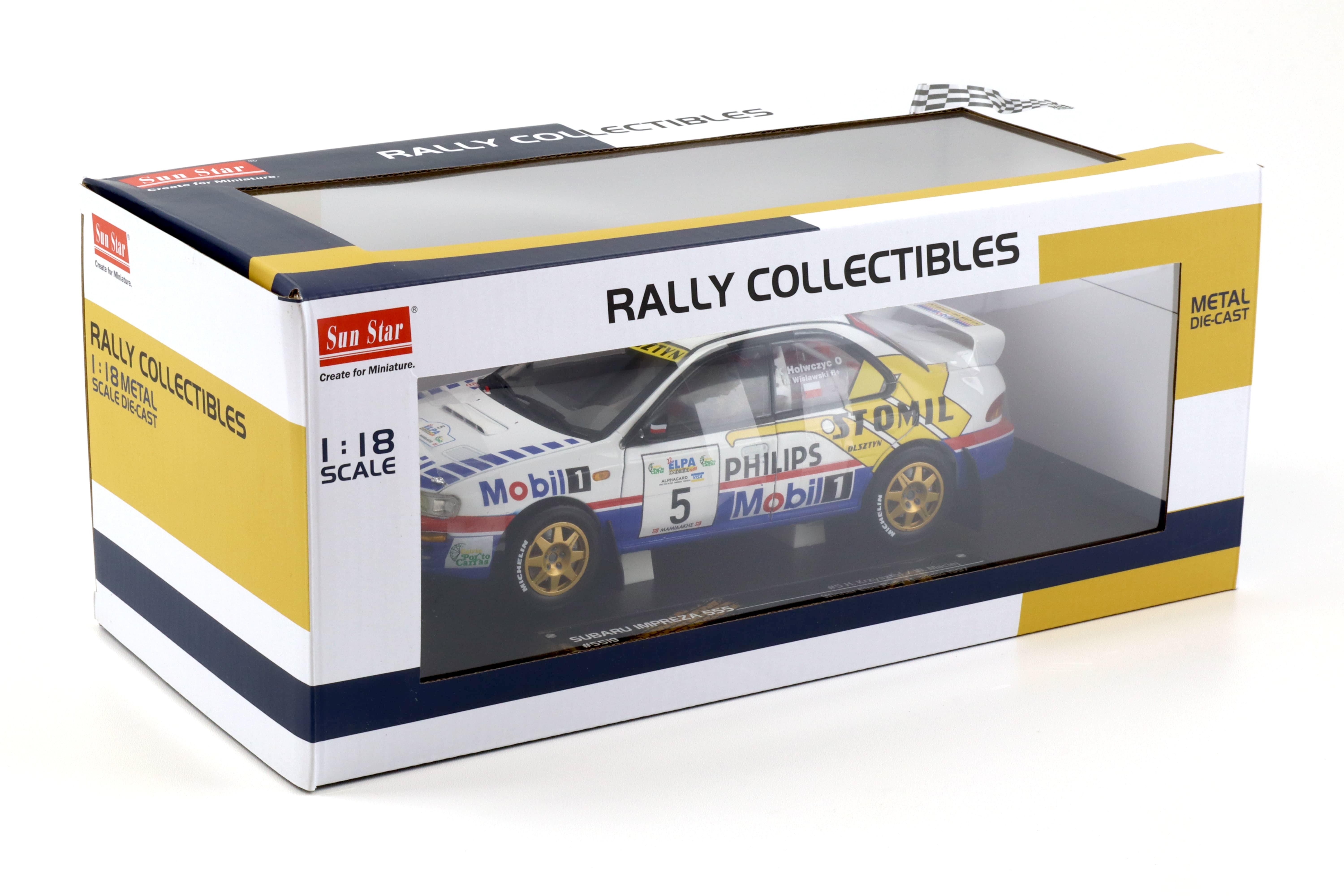 1:18 Sun Star Subaru Impreza 555 Winner Elpa Rally Halkidiki 1997 #5 Krzysztof