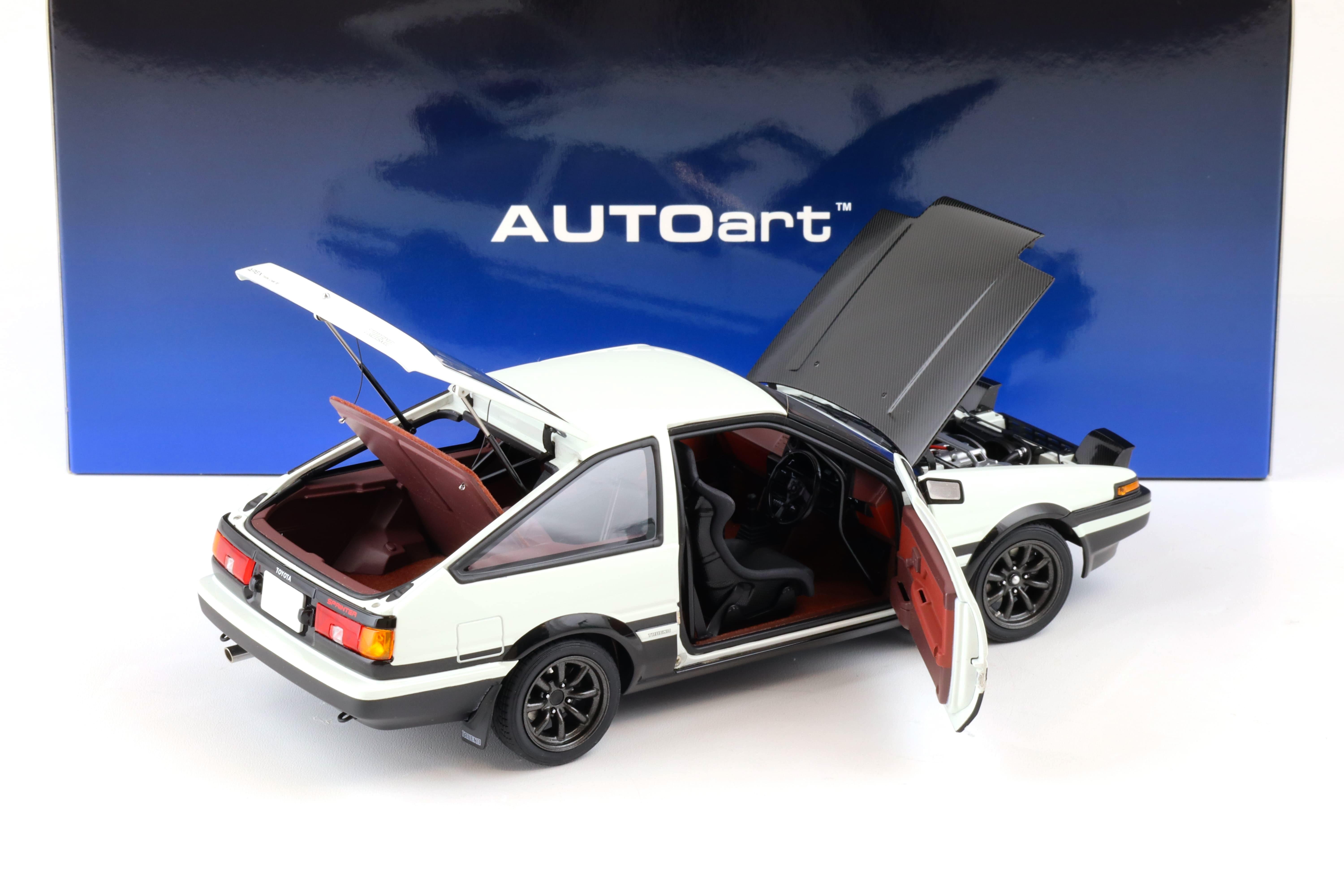 1:18 AUTOart Toyota Sprinter Trueno AE86 INITIAL D PROJECT D Final Version white 78786