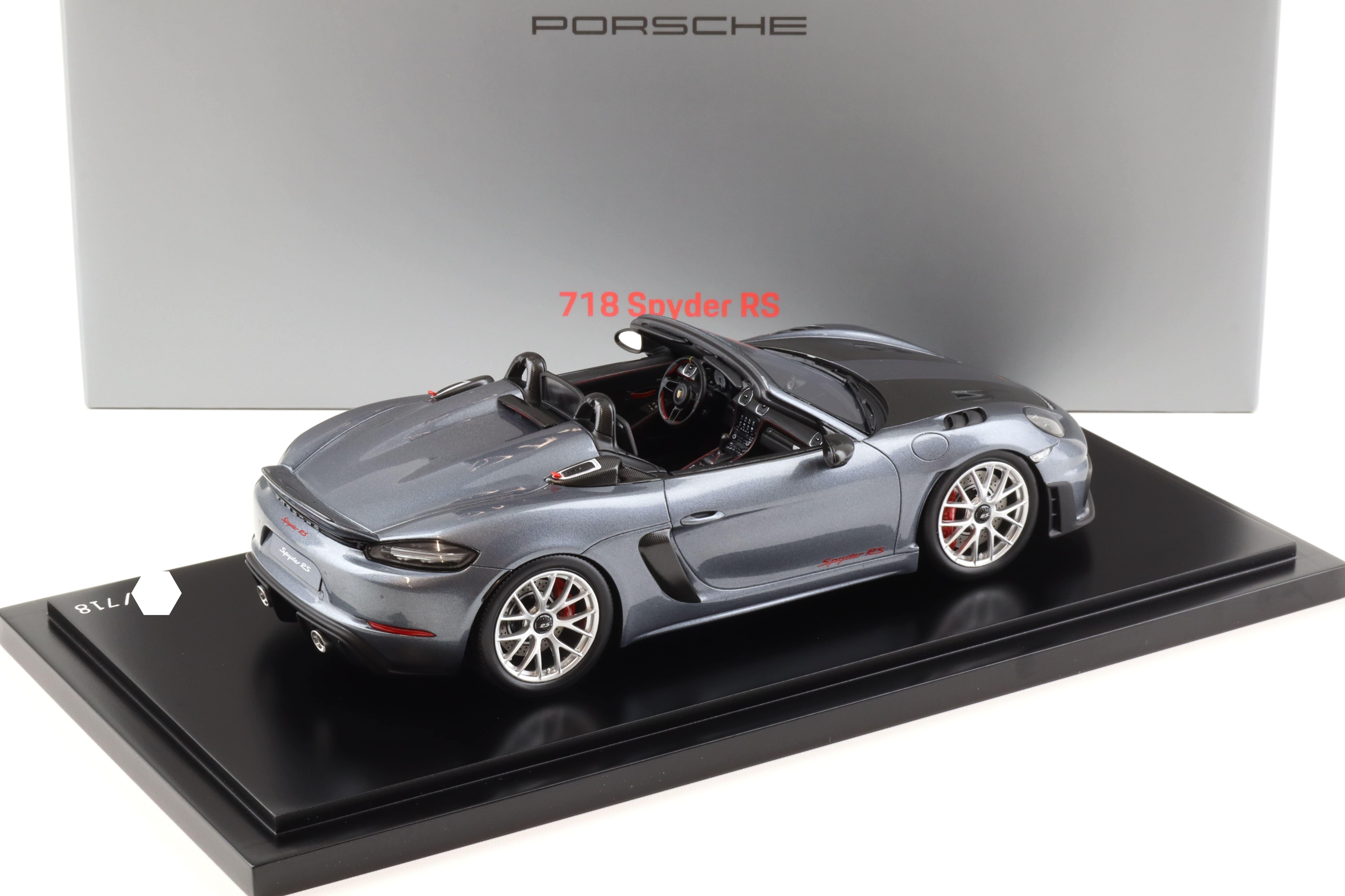 1:18 Spark Porsche 718 Spyder RS (982) vanadium grey/ red interior WAP DEALER