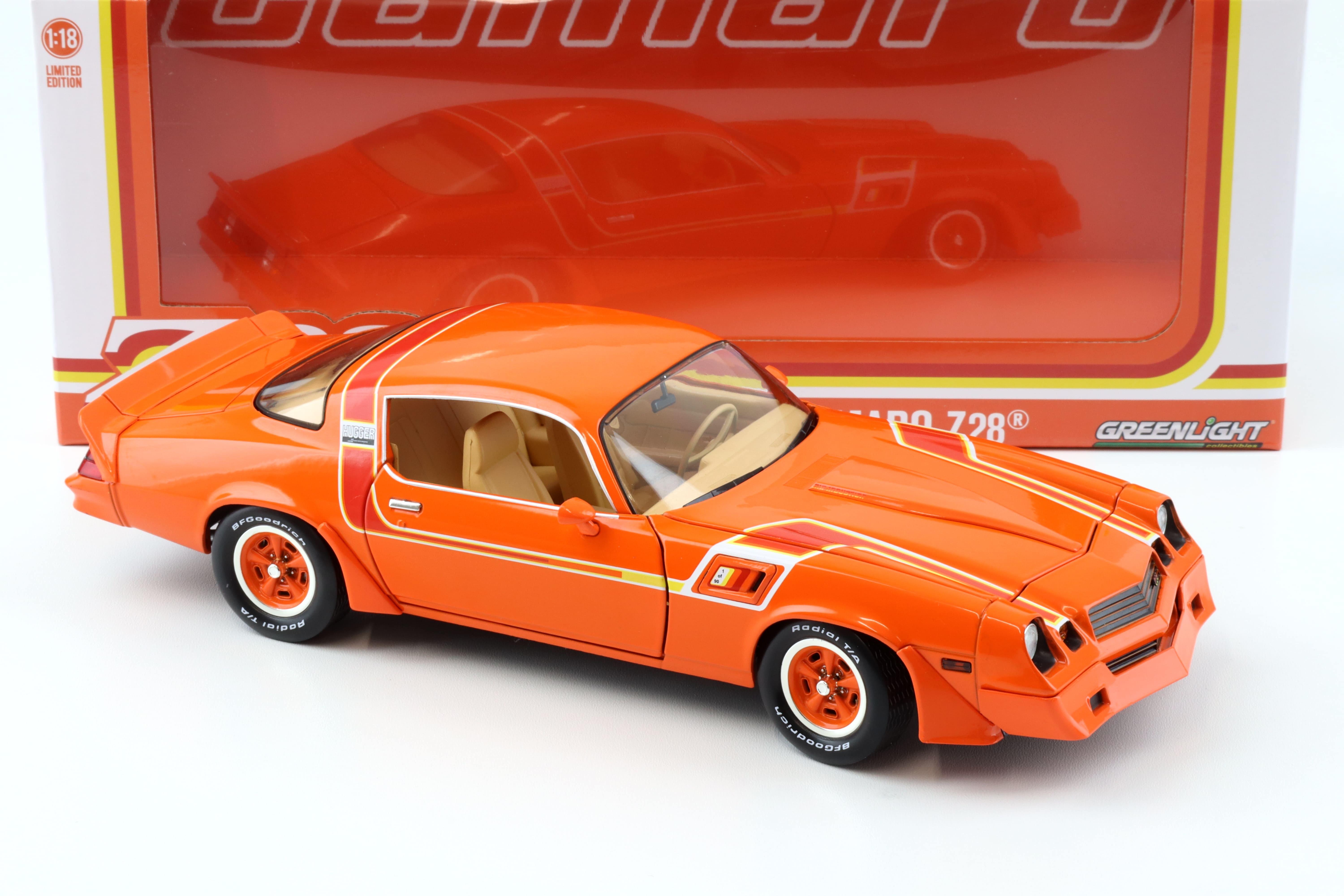 1:18 Greenlight 1980 Chevrolet Camaro Z28 Coupe Hugger Edition orange