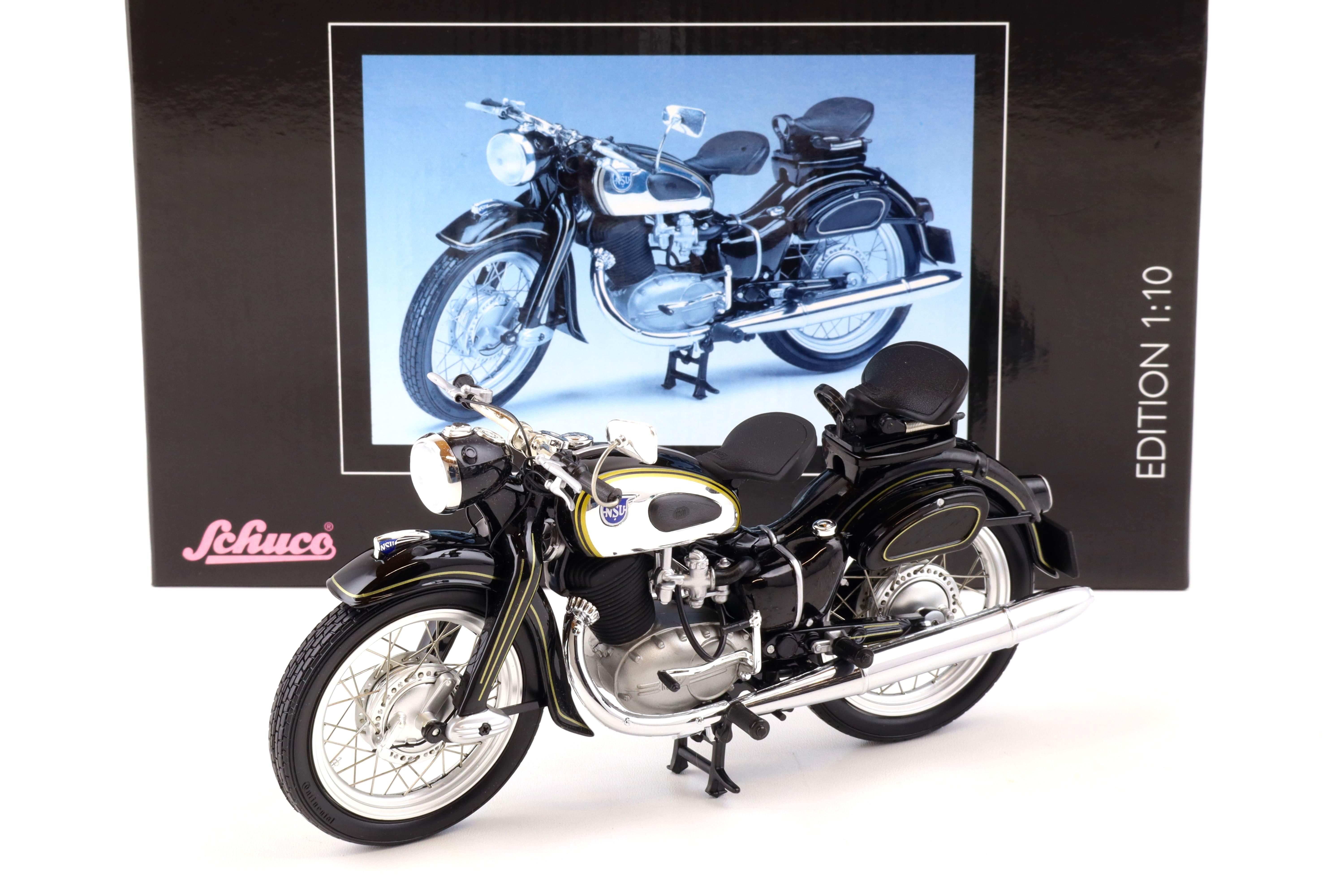 1:10 Schuco NSU MAX Motorrad 1956 black/ chrom 450653100