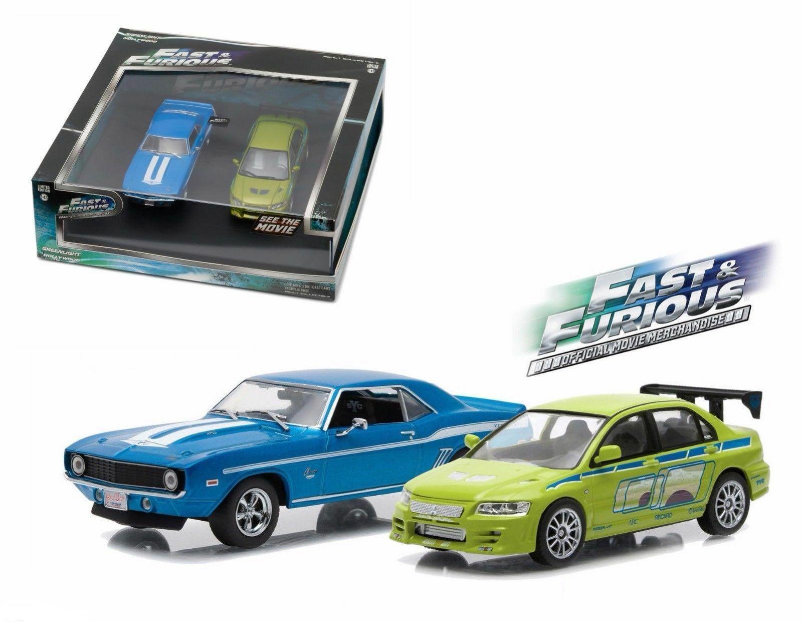 1:43 Greenlight Fast & Furious Set Chevrolet Yenko Camaro + Mitsubishi Lancer