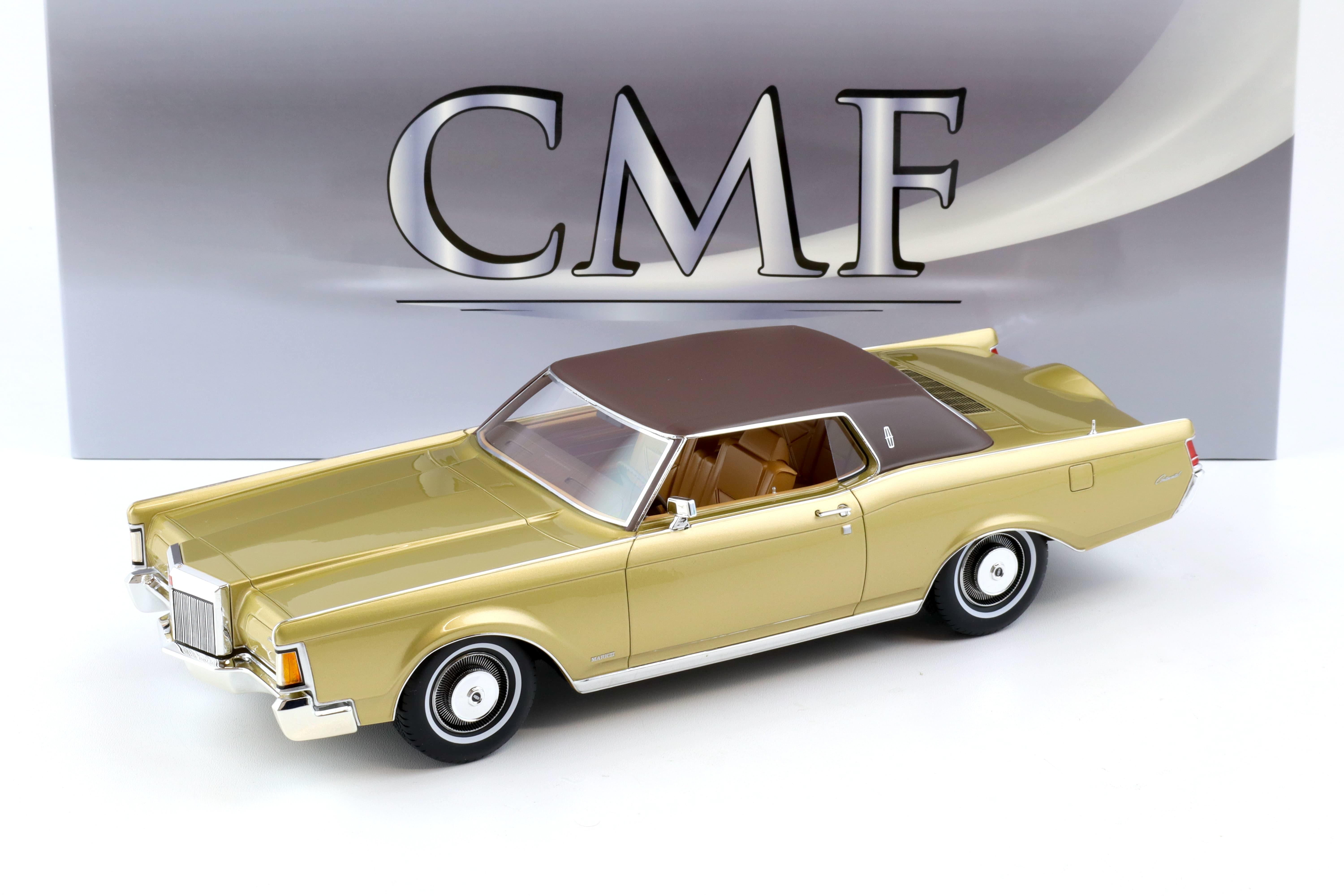 1:18 CMF Lincoln Continental MK III metallic gold/ black roof 1970