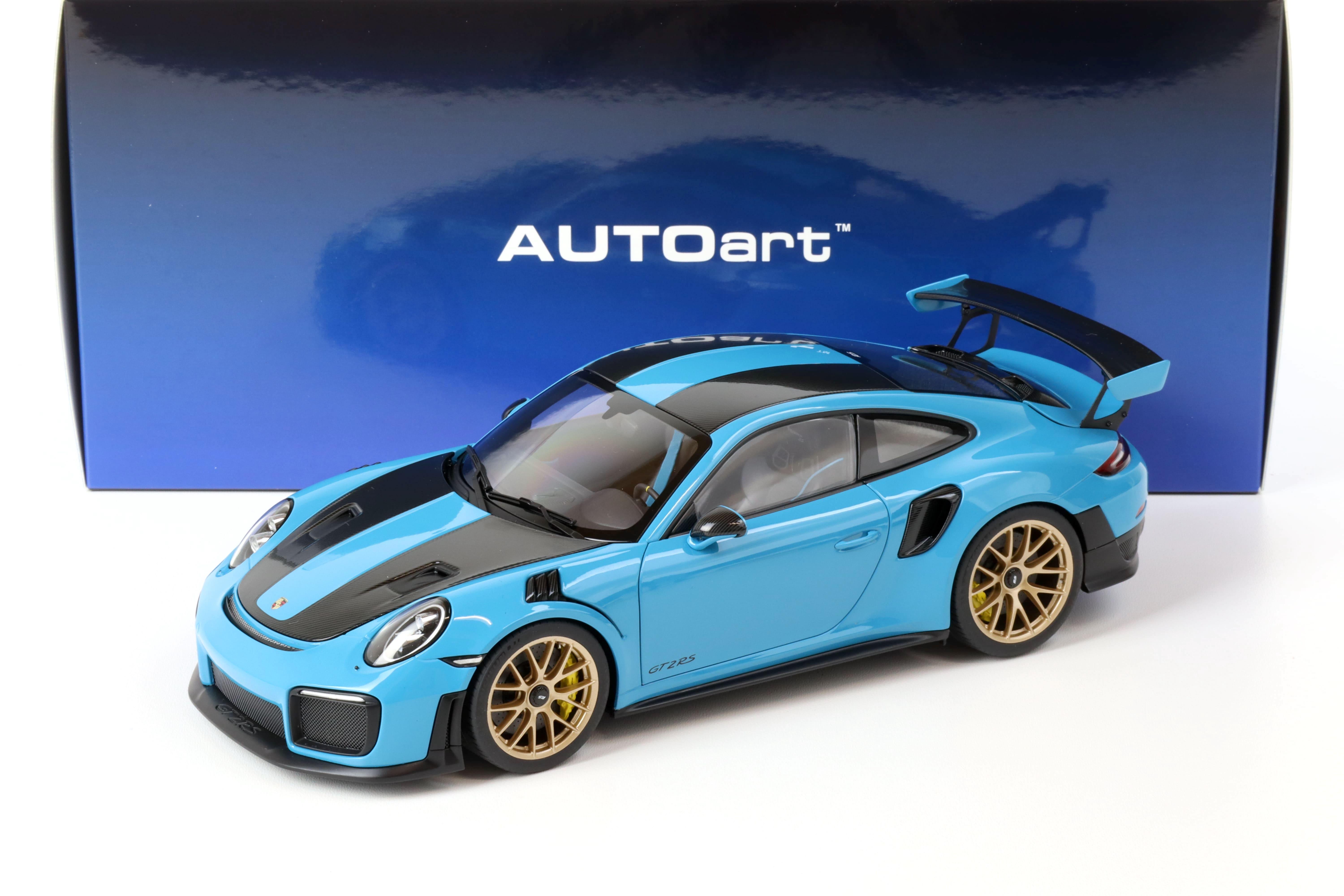 1:18 AUTOart Porsche 911 (991.2) GT2 RS 2017 Weissach Package Miami blue 78175