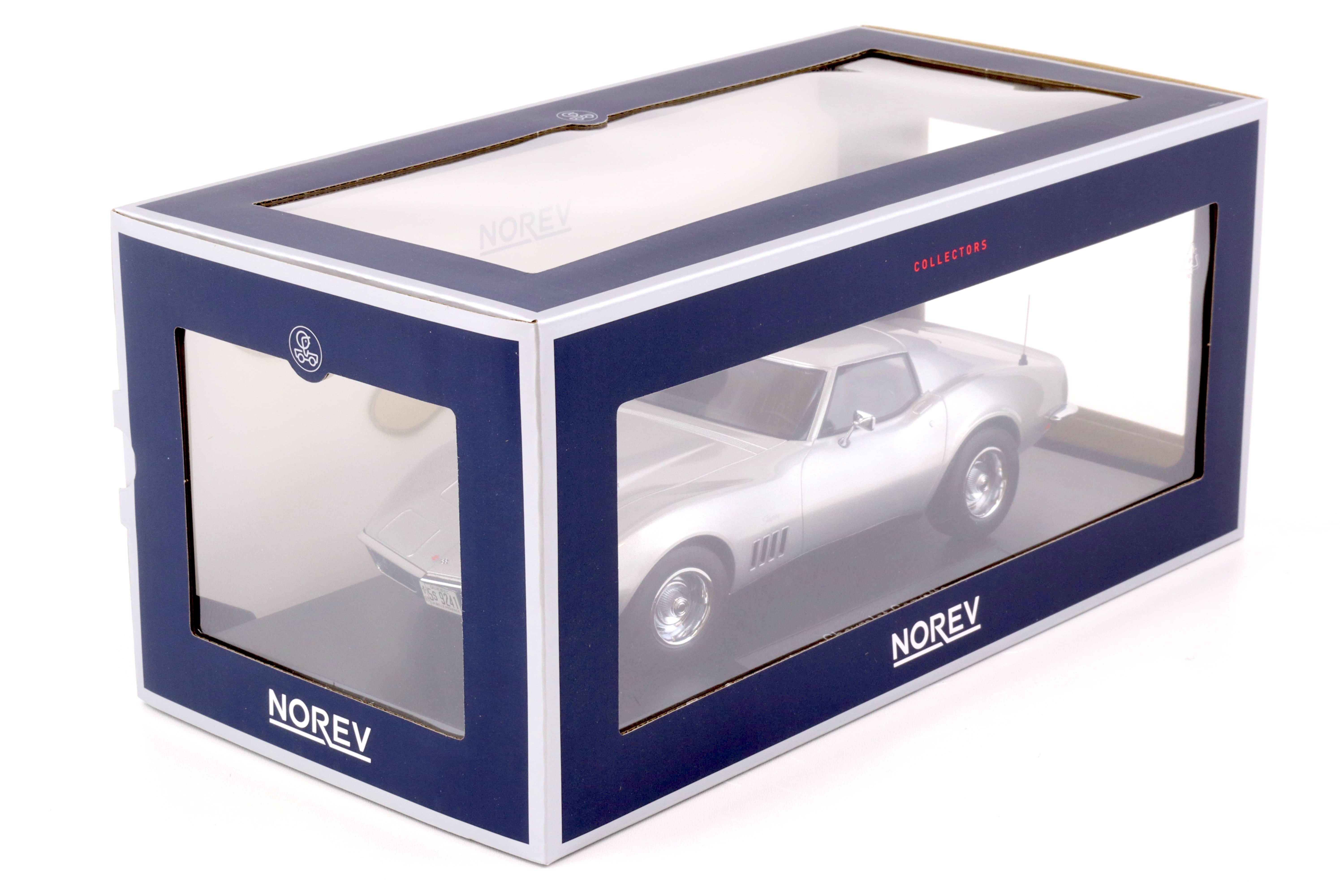 1:18 Norev Chevrolet Corvette C3 Coupe 1969 silver metallic 