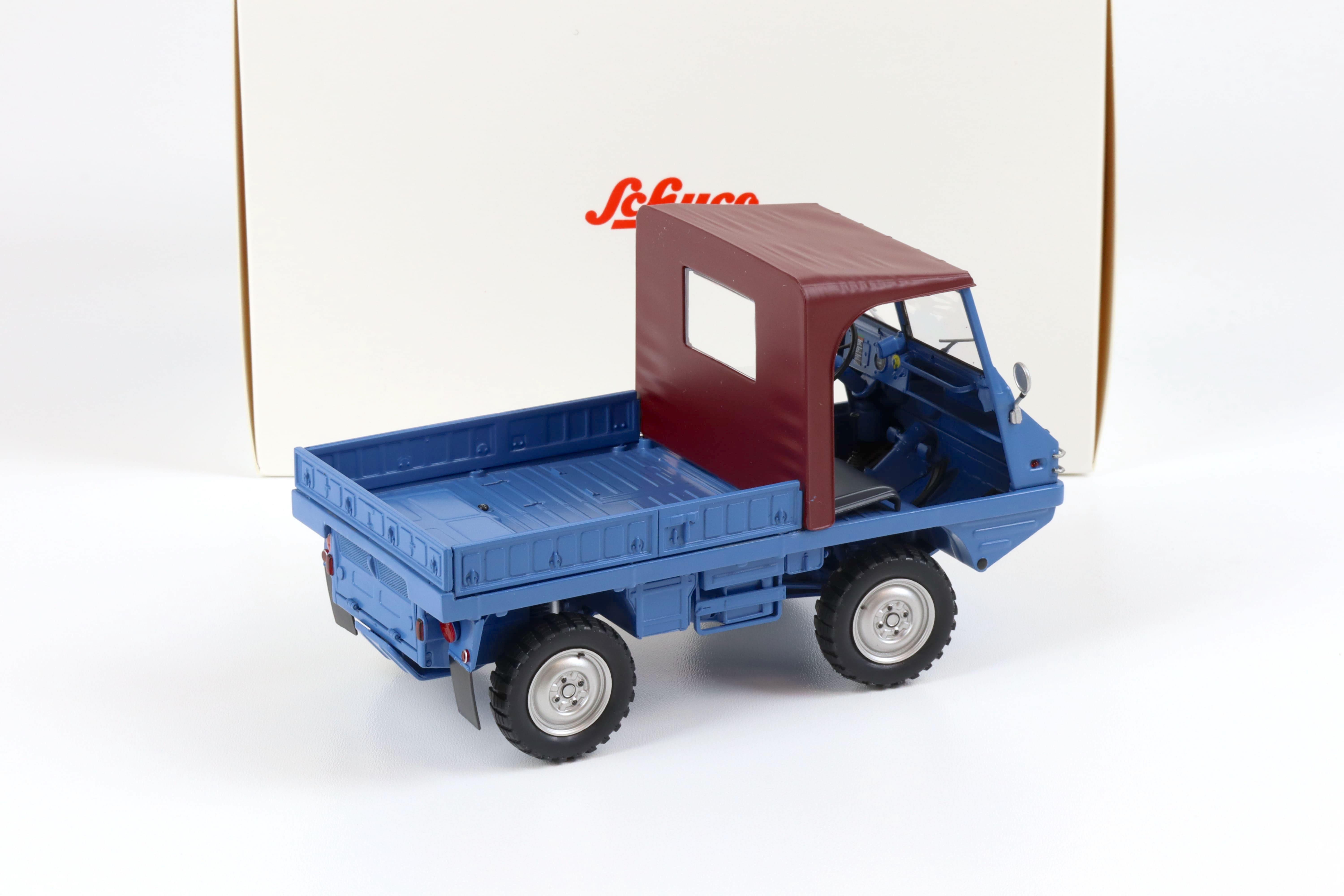 1:18 Schuco Steyr Puch Halfinger Pritsche blue 1971