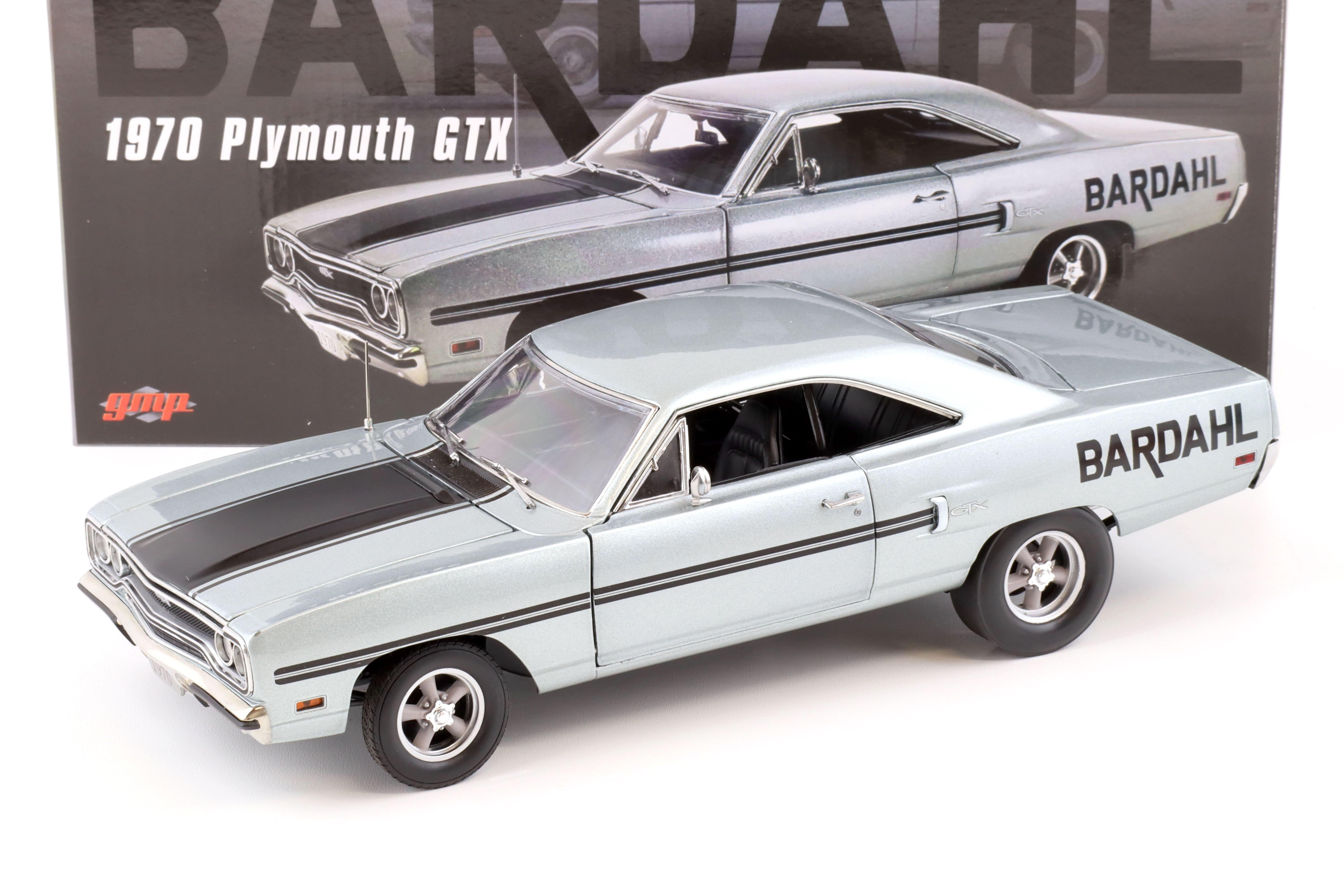 1:18 GMP 1970 Plymouth GTX Dart Car BARDAHL Al Young grey metallic