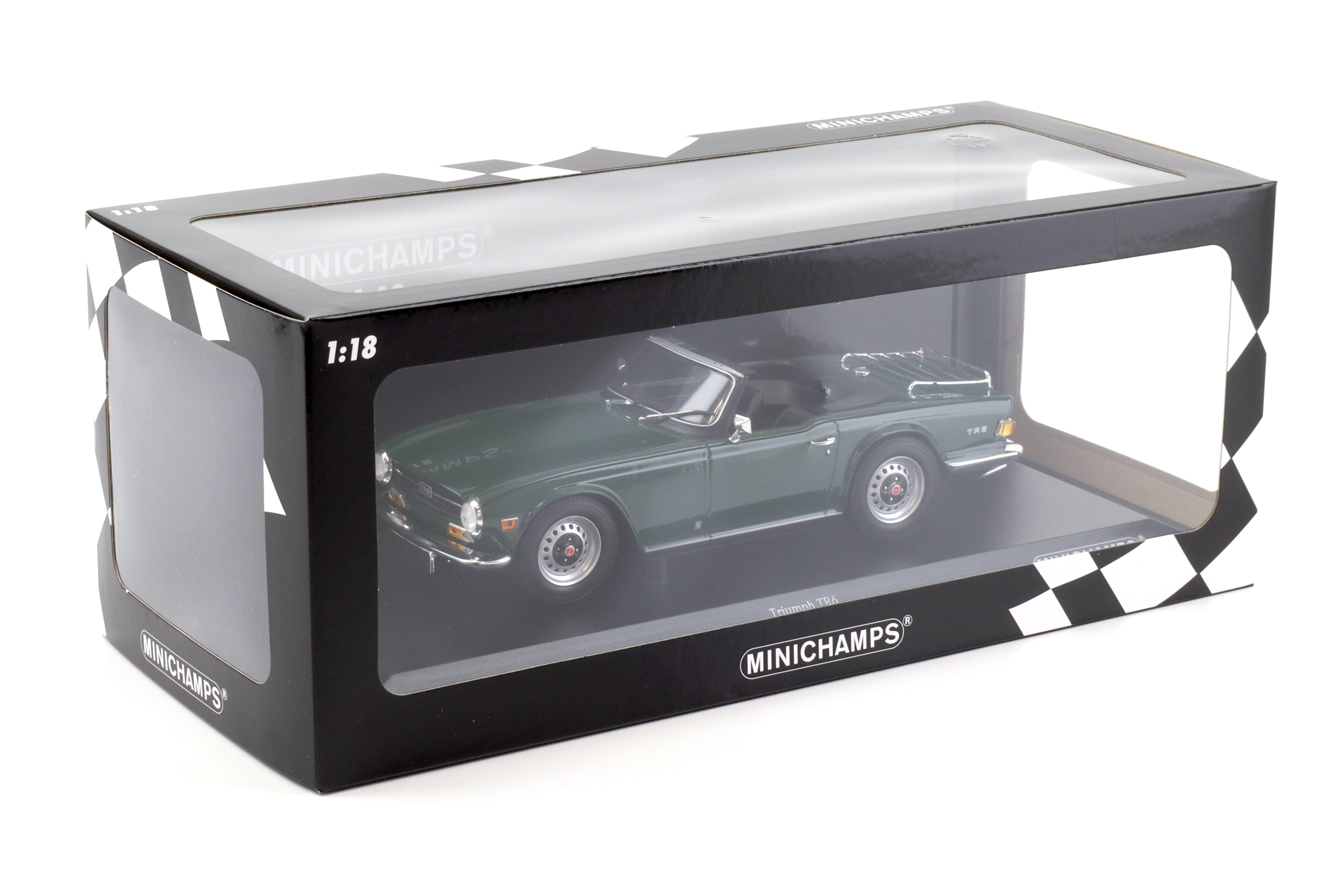 1:18 Minichamps Triumph TR6 Roadster 1969 LHD dark green