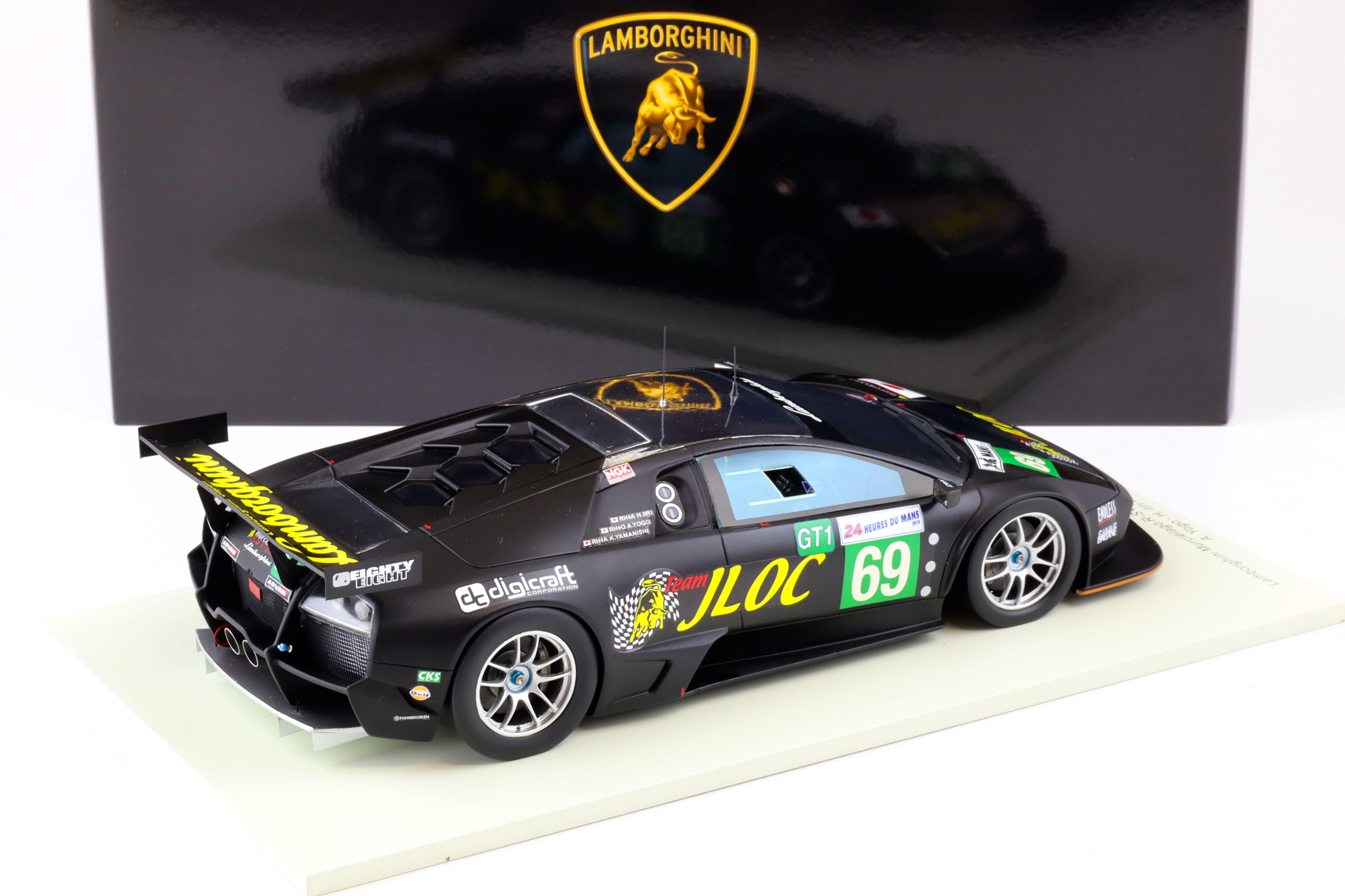 1:18 Spark Lamborghini Murcielago R-SV LM - JLOC 24h Le Mans 2010 #69 black 