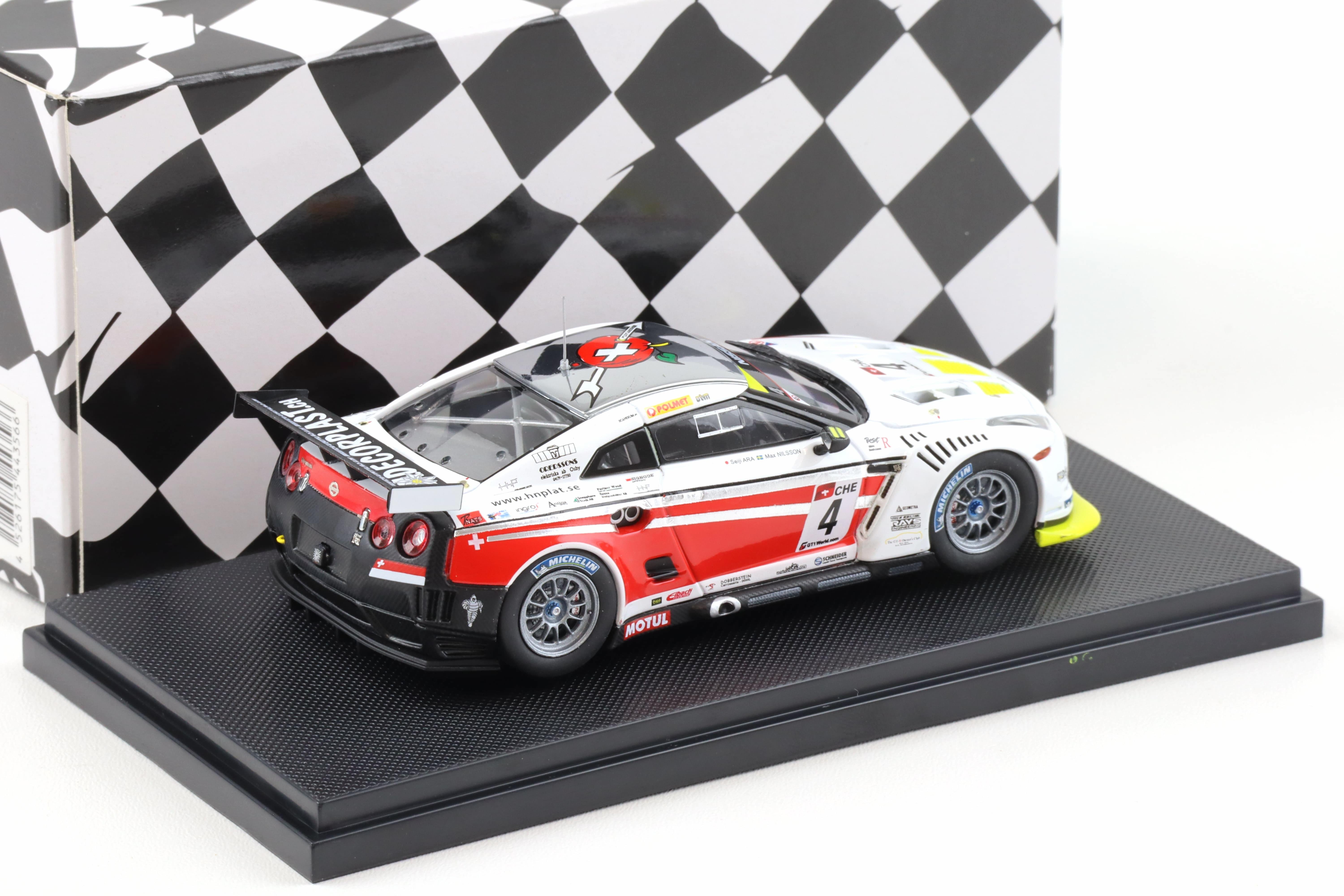 1:43 Ebbro Nissan GT-R GT1 Swiss Racing Team 2010 #4 Nilsson/ Ara