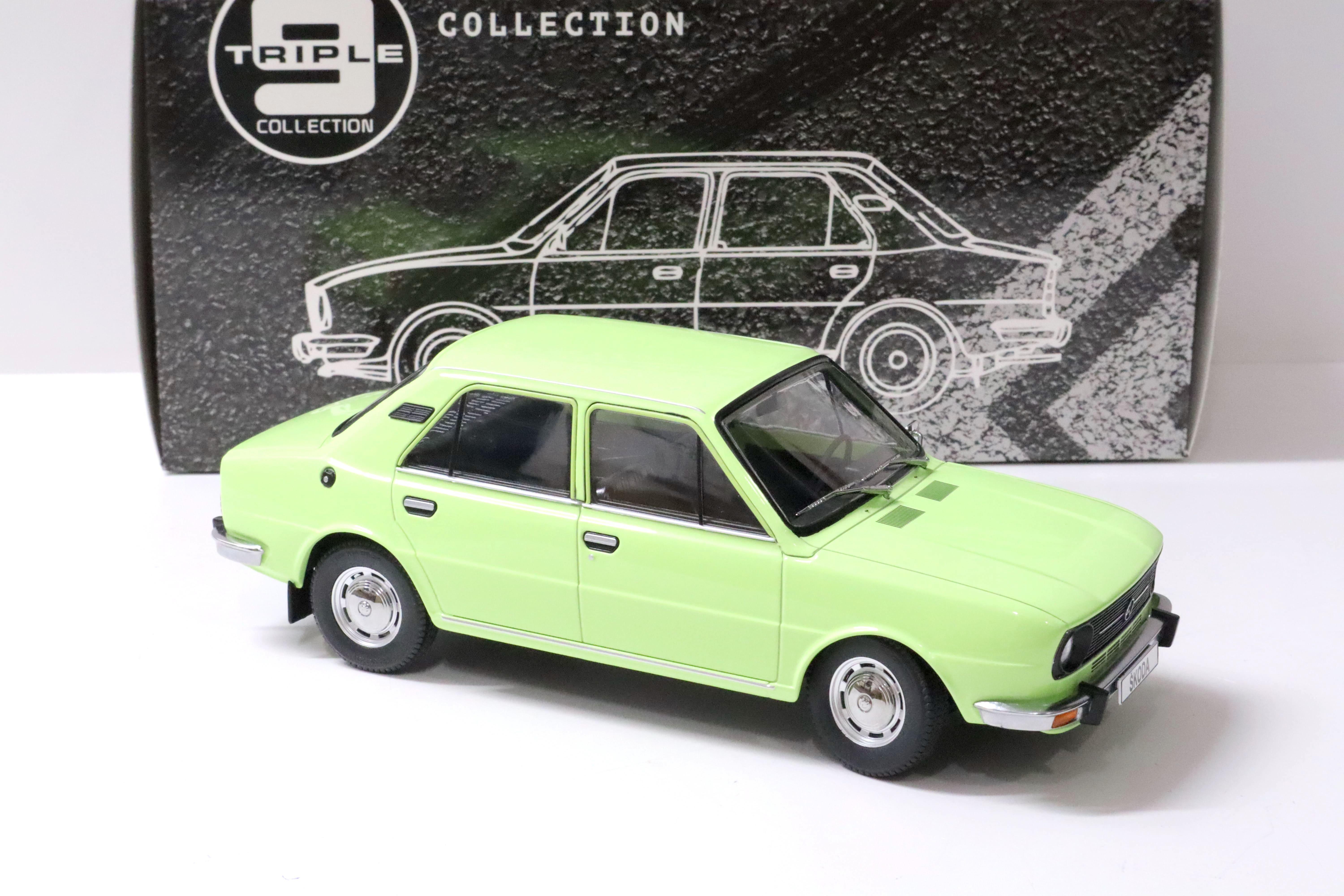 1:18 Triple9 1976 Skoda 105L Sedan light green Die-Cast