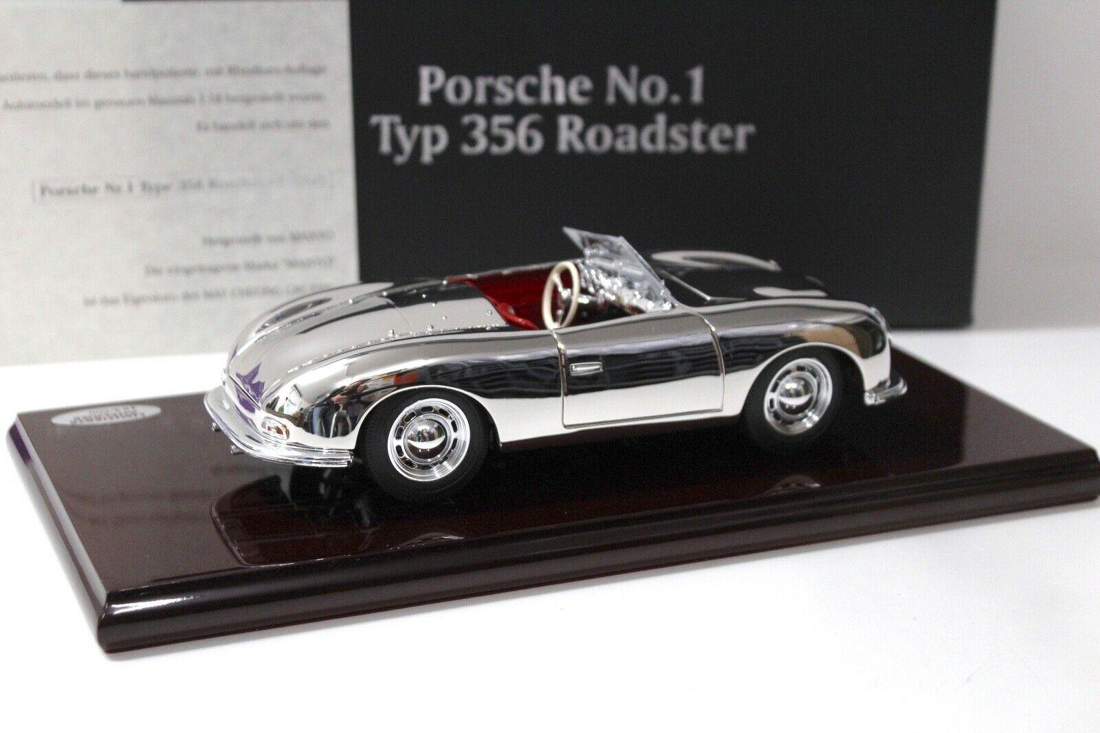 1:18 Maisto Porsche No.1 Typ 356 Roadster RHODIUM EDITION 