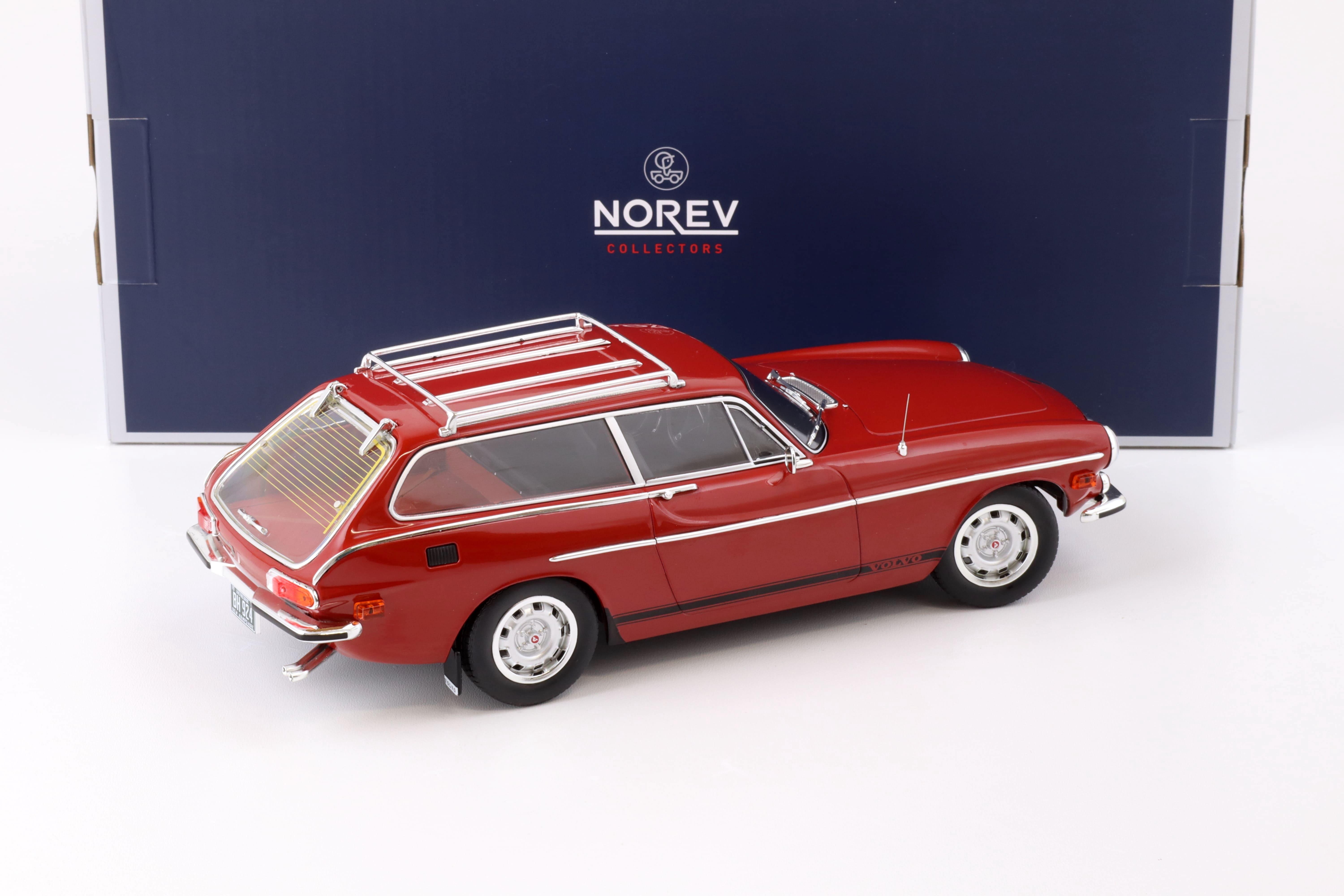 1:18 Norev Volvo 1800 ES US Version 1972 red with lower side stripes