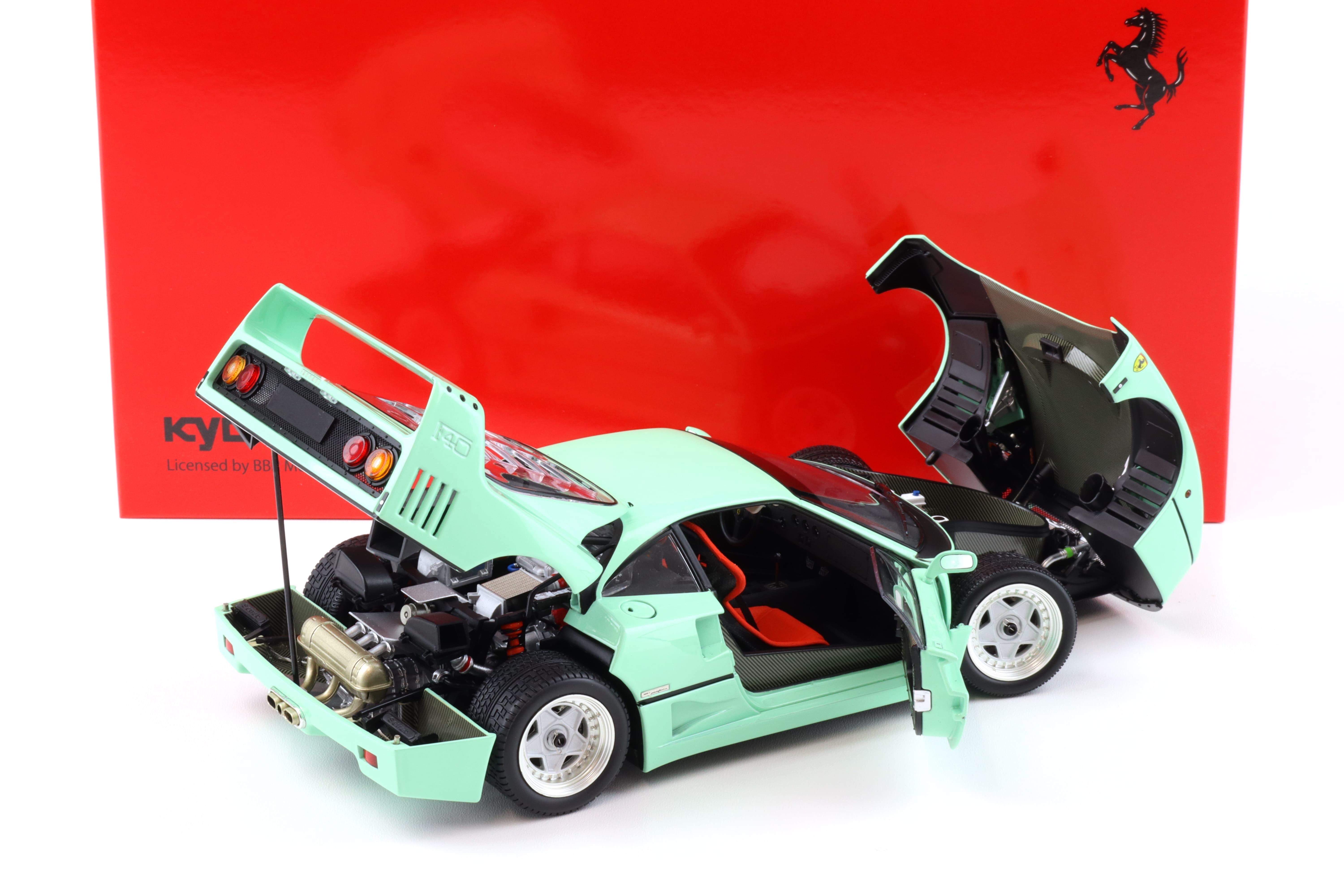 1:18 Kyosho 1987 Ferrari F40 Coupe mint green 08416MG Die-Cast